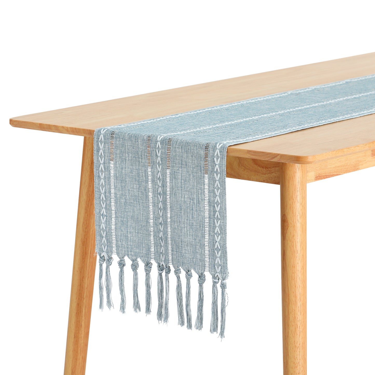 1 Pack Rustic Table Runner, Farmhouse Table Runners with Tassels, Rustic Table Runner