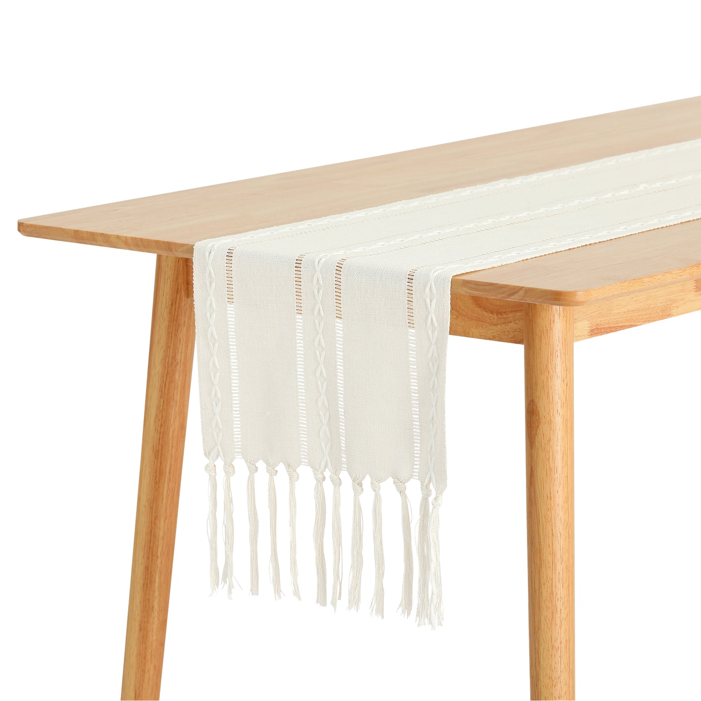 1 Pack Rustic Table Runner, Farmhouse Table Runners with Tassels, Rustic Table Runner