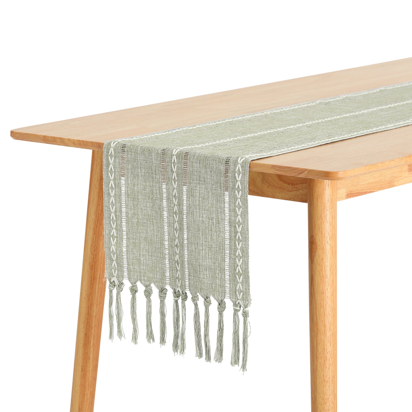 1 Pack Rustic Table Runner, Farmhouse Table Runners with Tassels, Rustic Table Runner