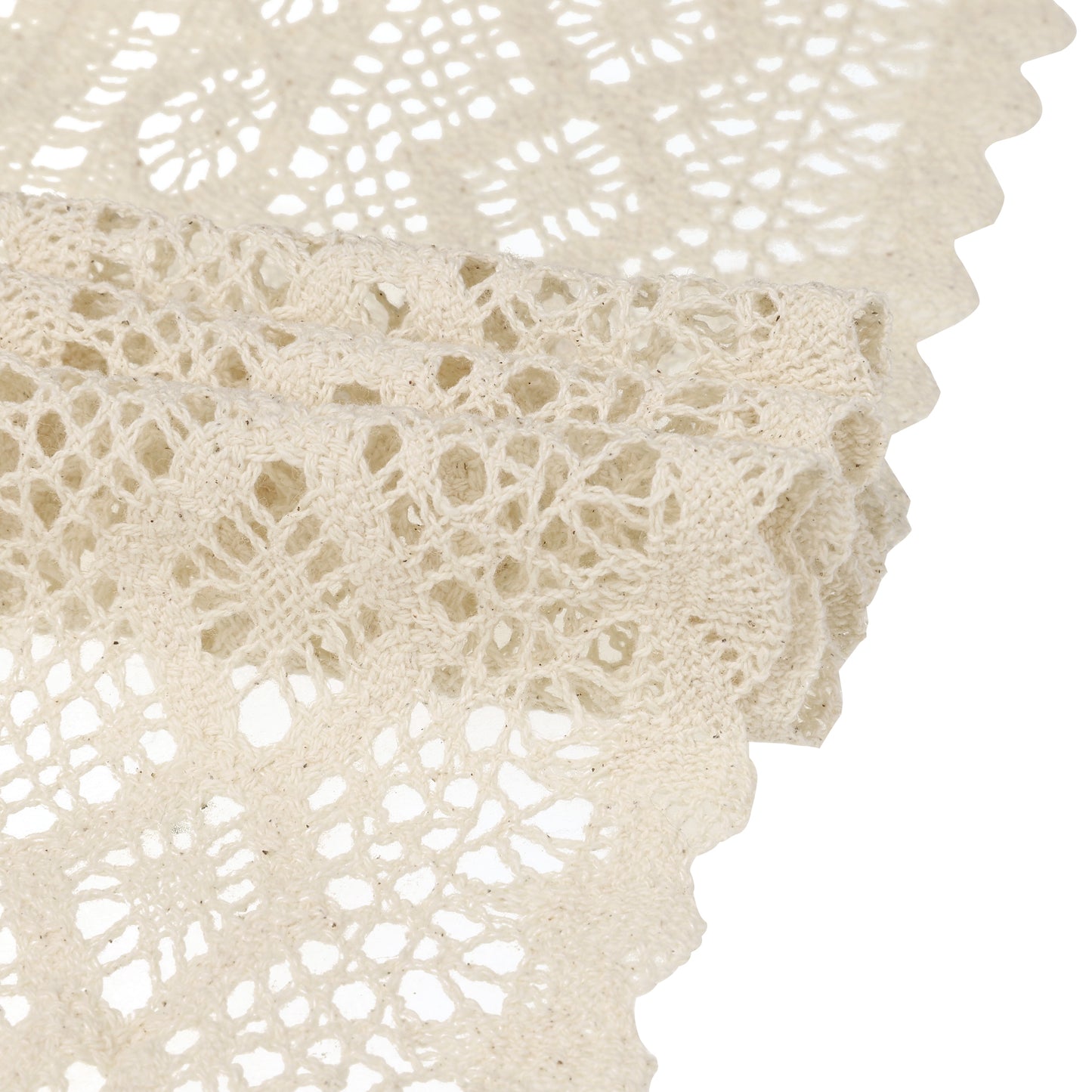 1 Pack Lace Table Runner with Tassels, Table Banner for Boho Dining Bedroom Decor