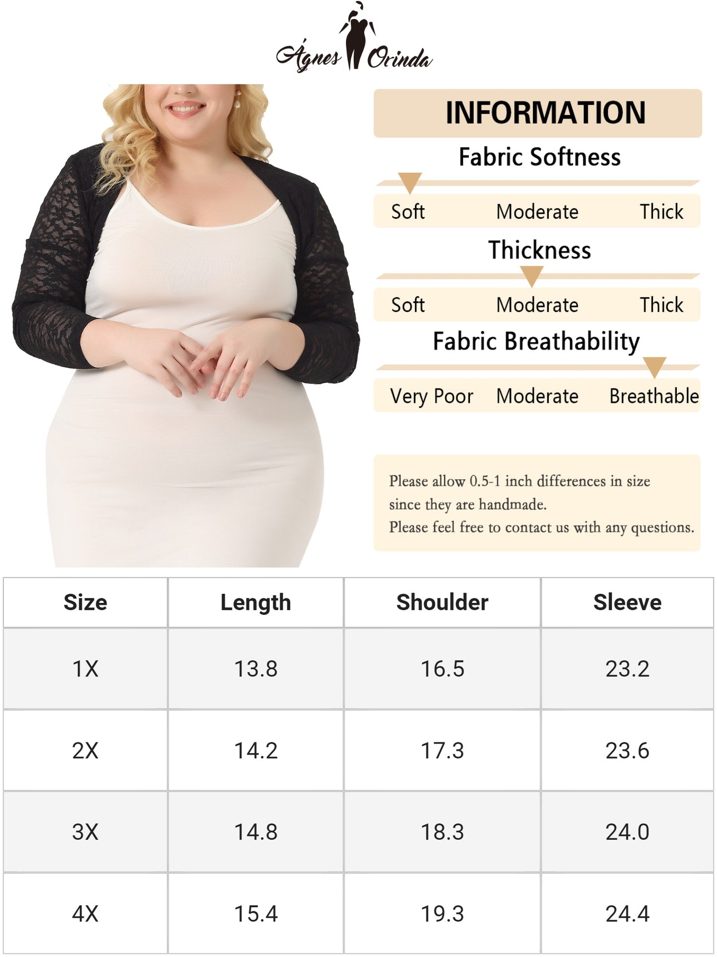 Women Plus Size Bolero Shrugs Elegant Open Front Sheer Summer Crop Lace Floral Cardigans