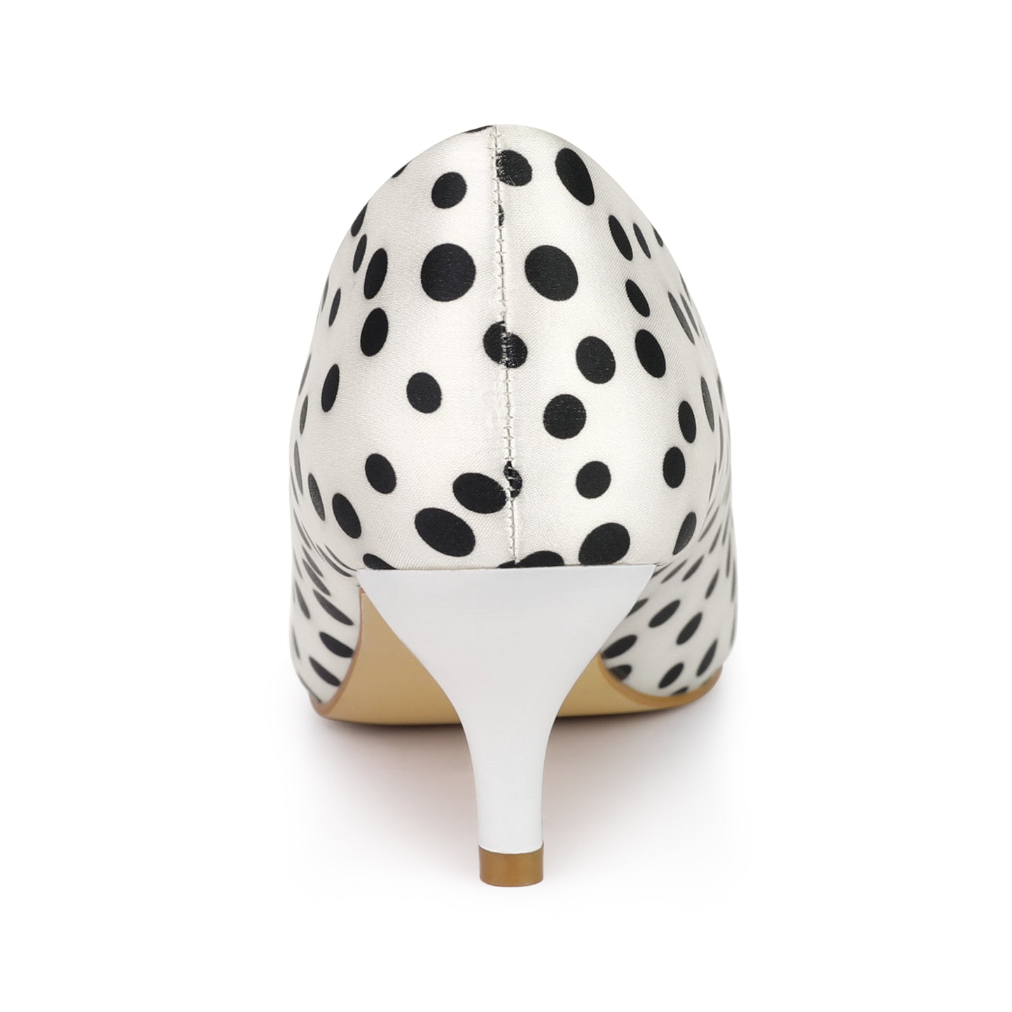 Zapatos de tacón alto con lunares y punta puntiaguda para mujer