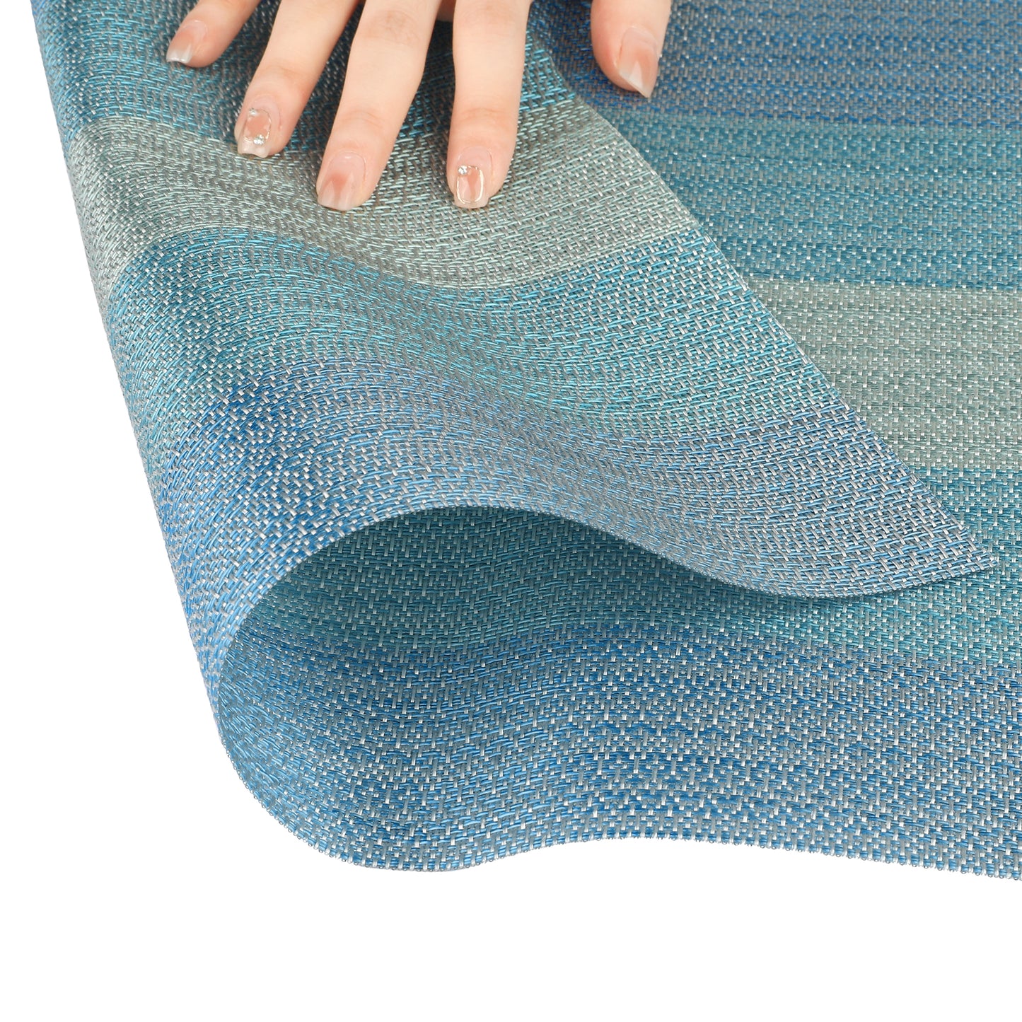 Placemats Set of 6 Washable Vinyl for Dining Table PVC Weave Table Mats 18*12in
