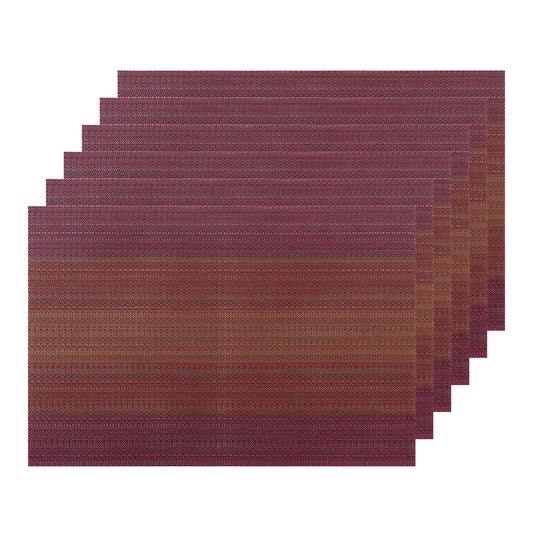 Placemats Set of 6 Washable Vinyl for Dining Table Weave Table Mats 18*12in