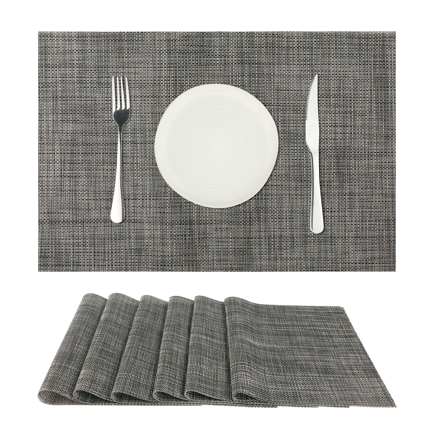 Placemats Set of 6 Woven Placemats for Kitchen Dining Washable Table Placemats 18*12in