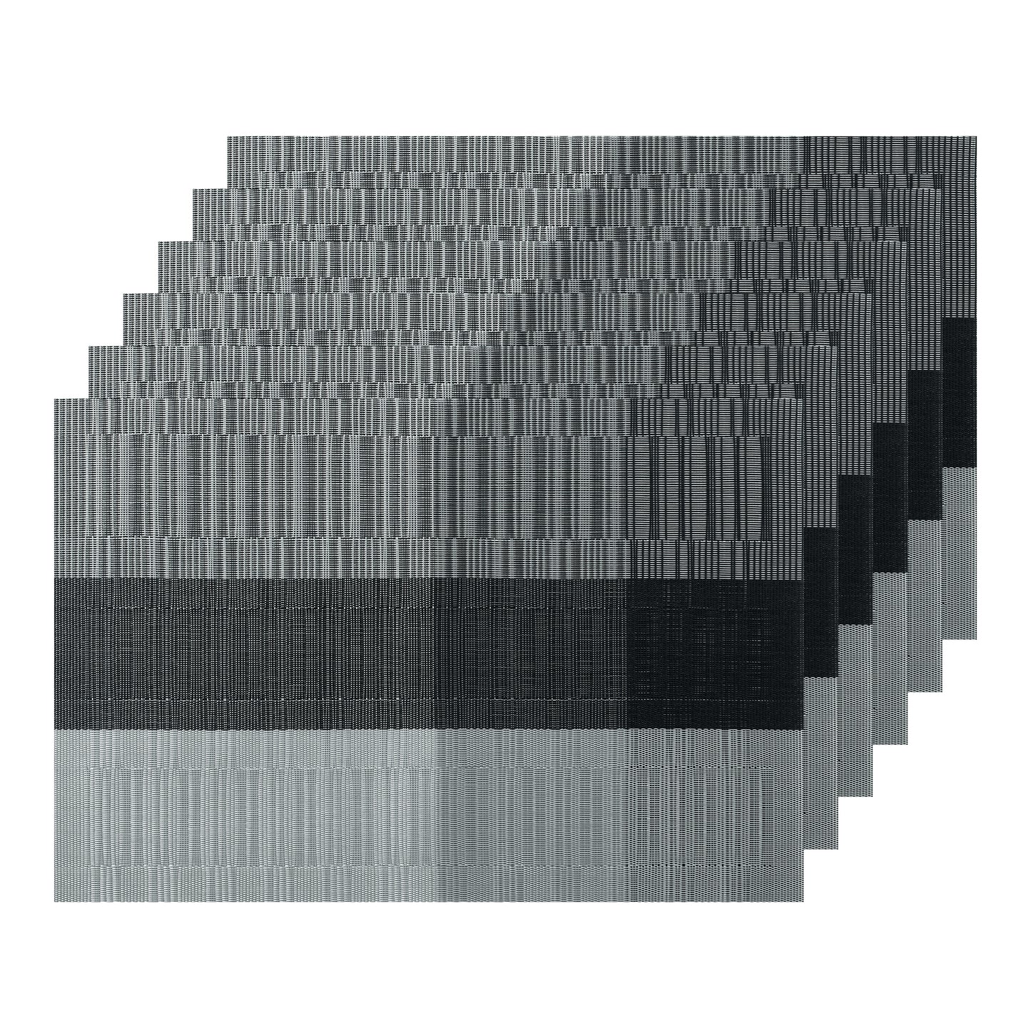 Placemats Set of 6, Heat-Resistant Woven, Non-Slip Washable PVC, Easy to Clean 18*12in