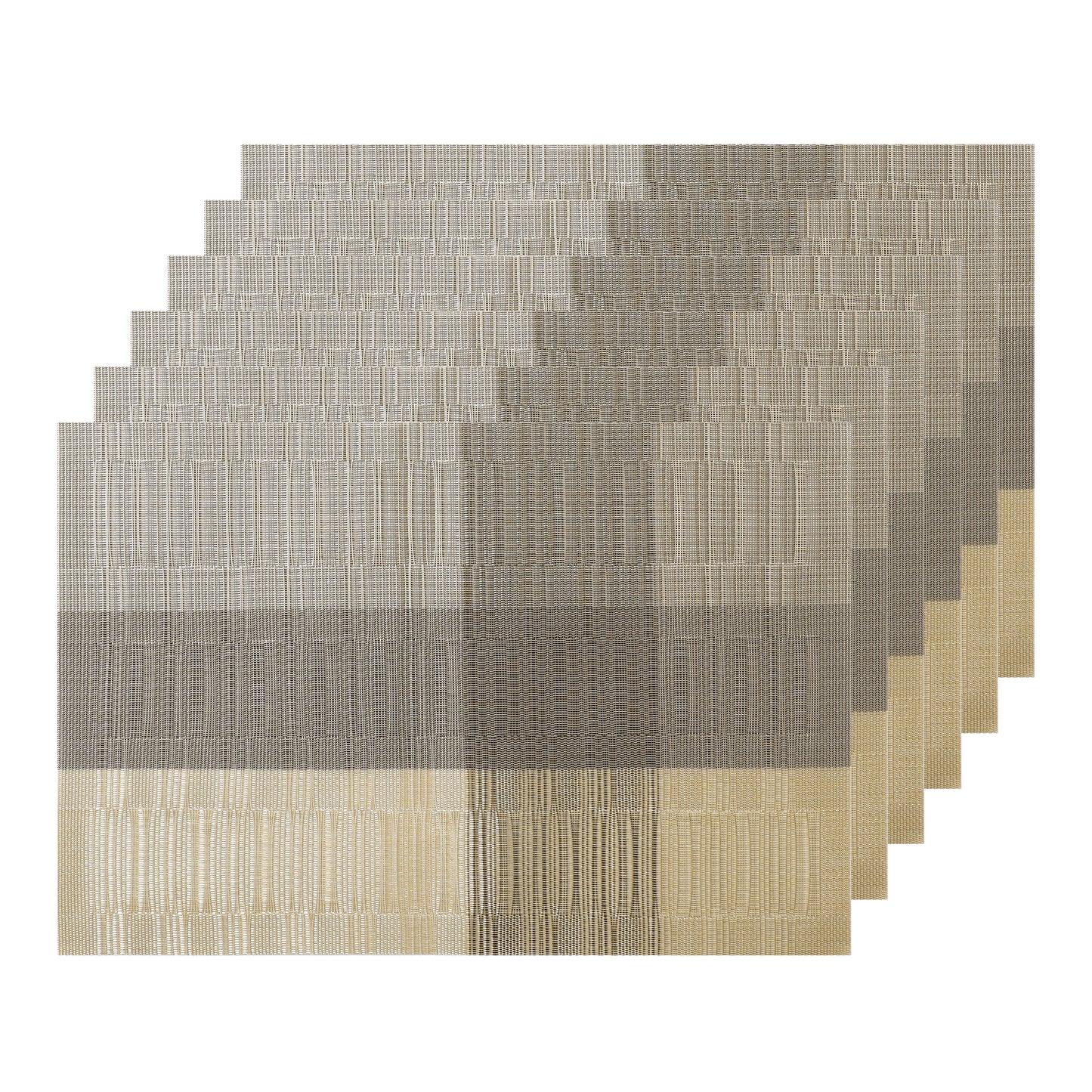 Juego de 6 manteles individuales de PVC resistentes al calor, lavables y antideslizantes, fáciles de limpiar, 45,7 x 30,5 cm
