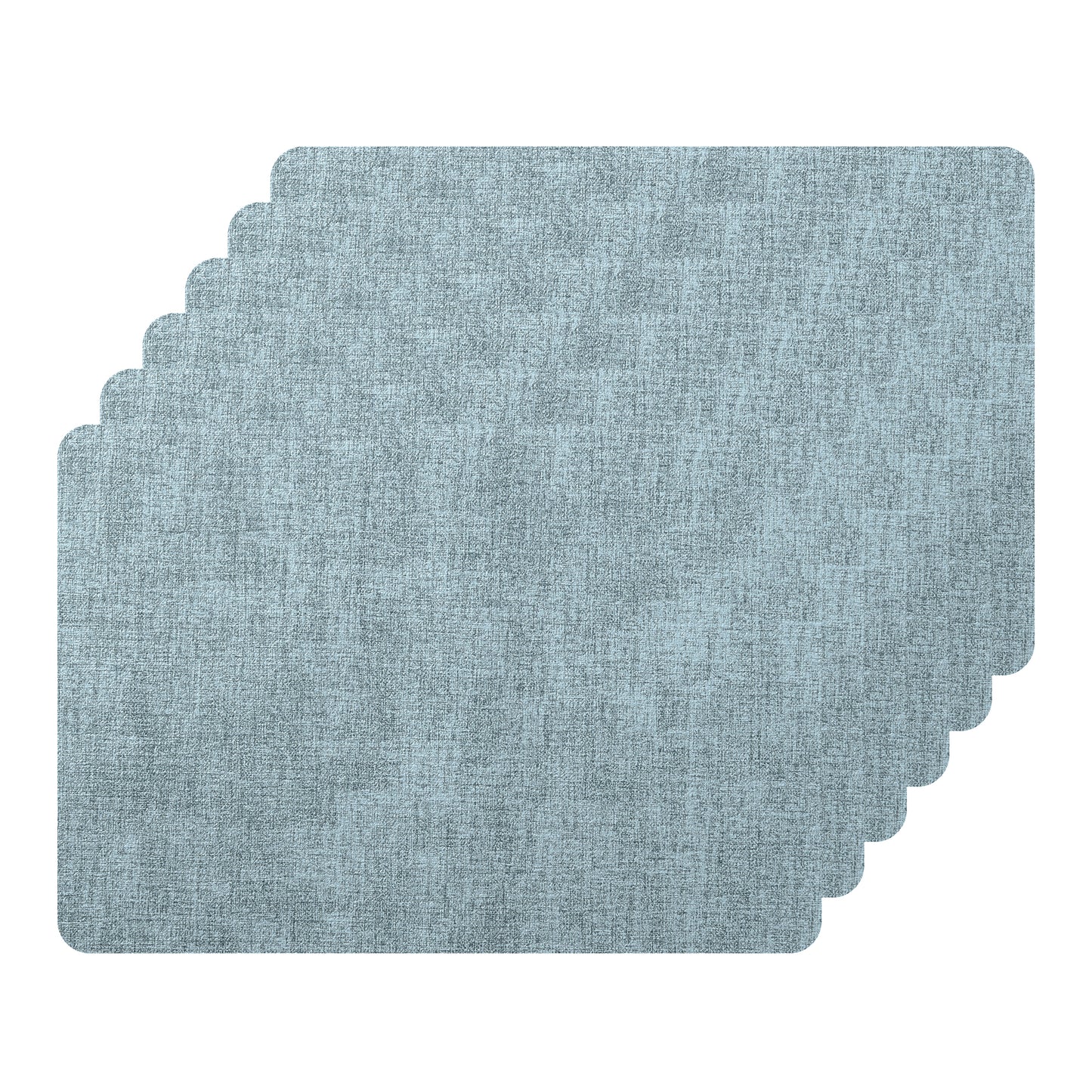Placemats Set of 6 Faux Leather for Kitchen Dining Table Decor, Easy to Clean 17*12in