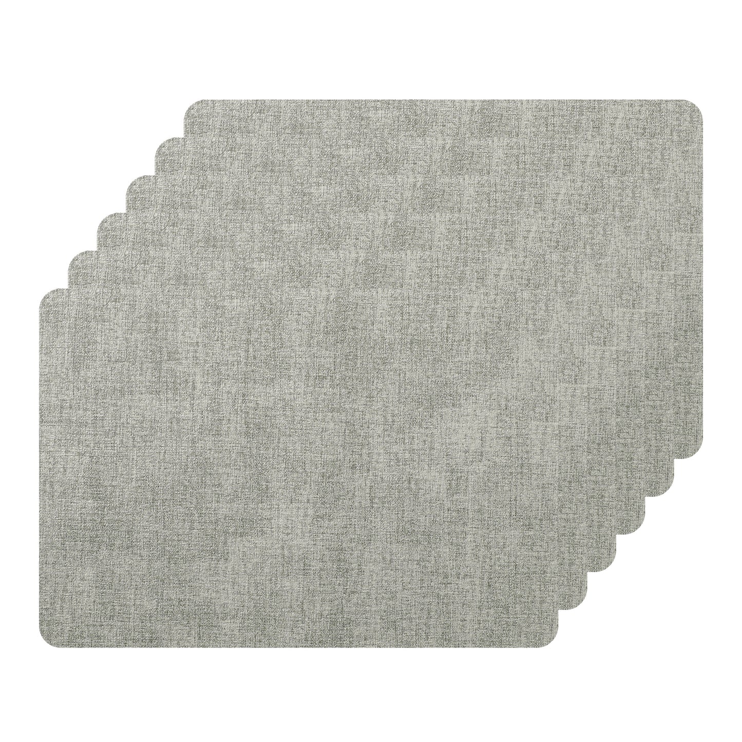 Placemats Set of 6 Faux Leather for Kitchen Dining Table Decor, Easy to Clean 17*12in