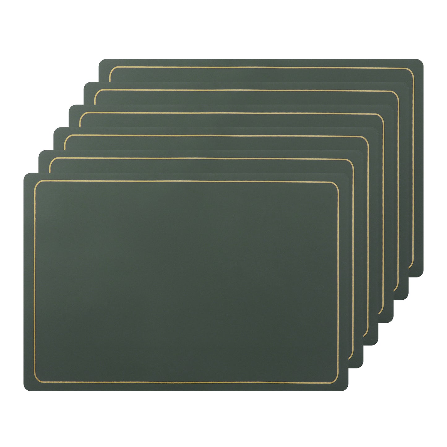 Juego de 6 manteles individuales de piel sintética para decoración de mesa de cocina, lavables y lavables, 45,7 x 30,5 cm