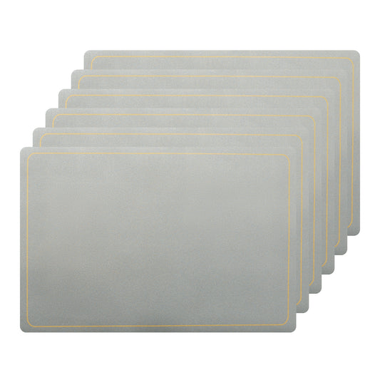Juego de 6 manteles individuales de piel sintética para decoración de mesa de cocina, lavables y lavables, 45,7 x 30,5 cm