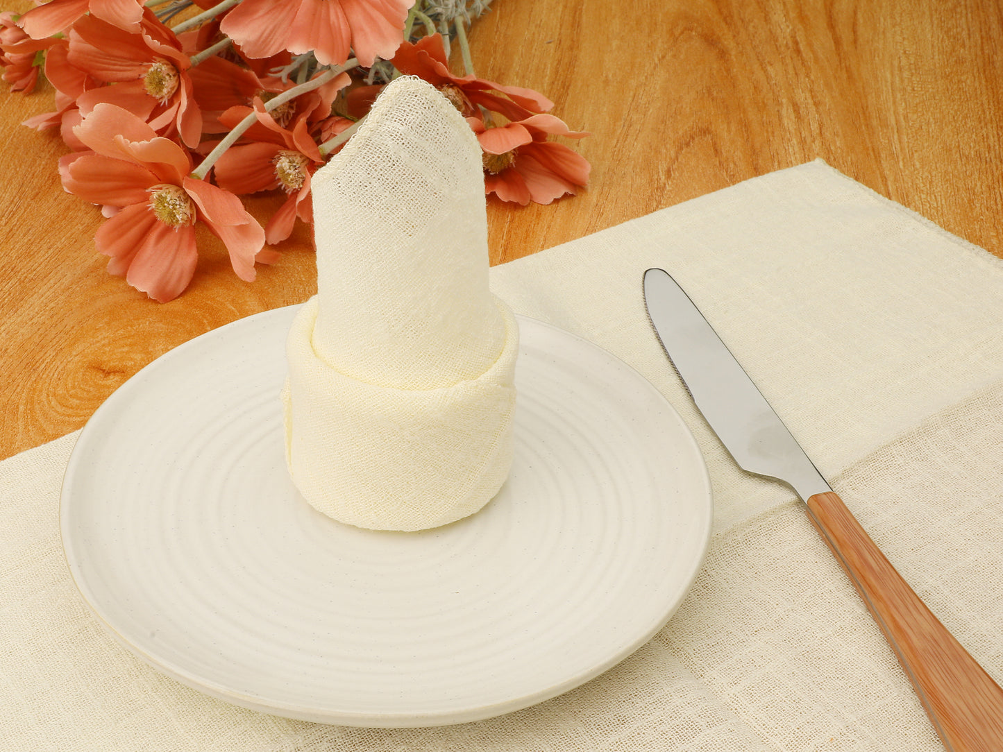 12 Pack Gauze Cloth Napkins Soft Cotton Weddings Decorative Parties 17*17in