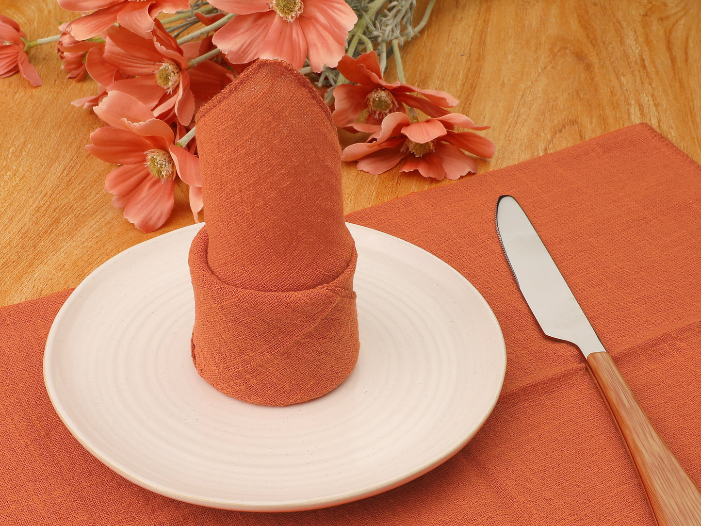 12 Pack Gauze Cloth Napkins Soft Cotton Weddings Decorative Parties 17*17in