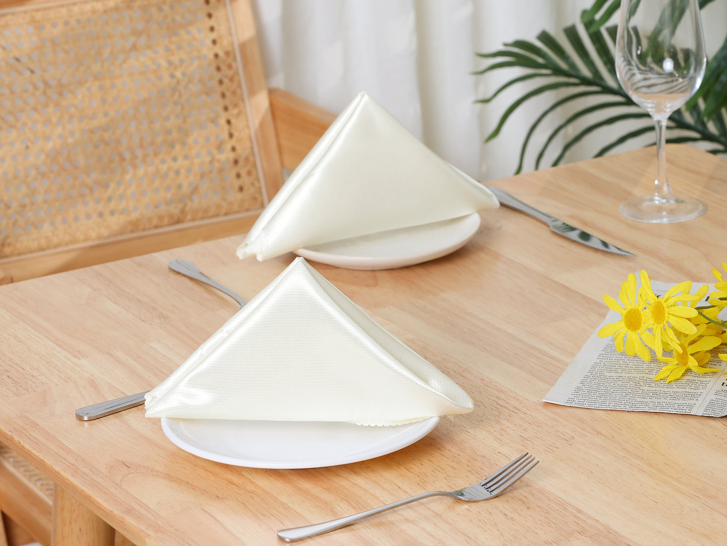 6 Pack Satin Napkins, Great Napkins for Dinner Birthday Party 20*20in
