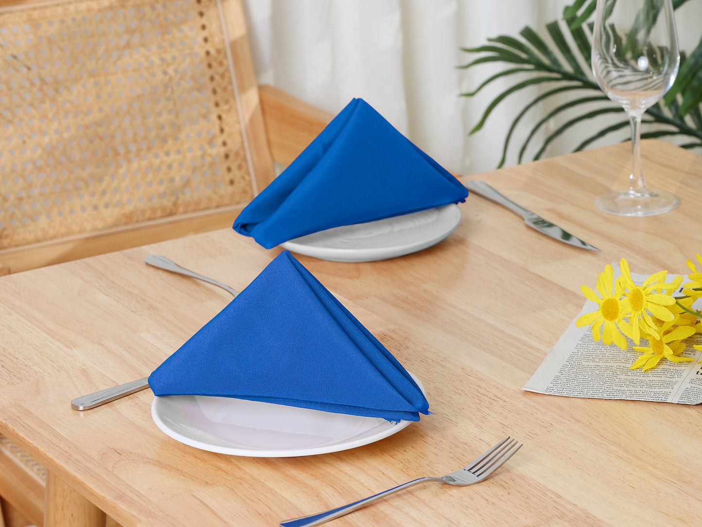 6 Pack Polyester Napkins, Good Choice of Napkins for Wedding Restaurant Cocktail Party 18*18in
