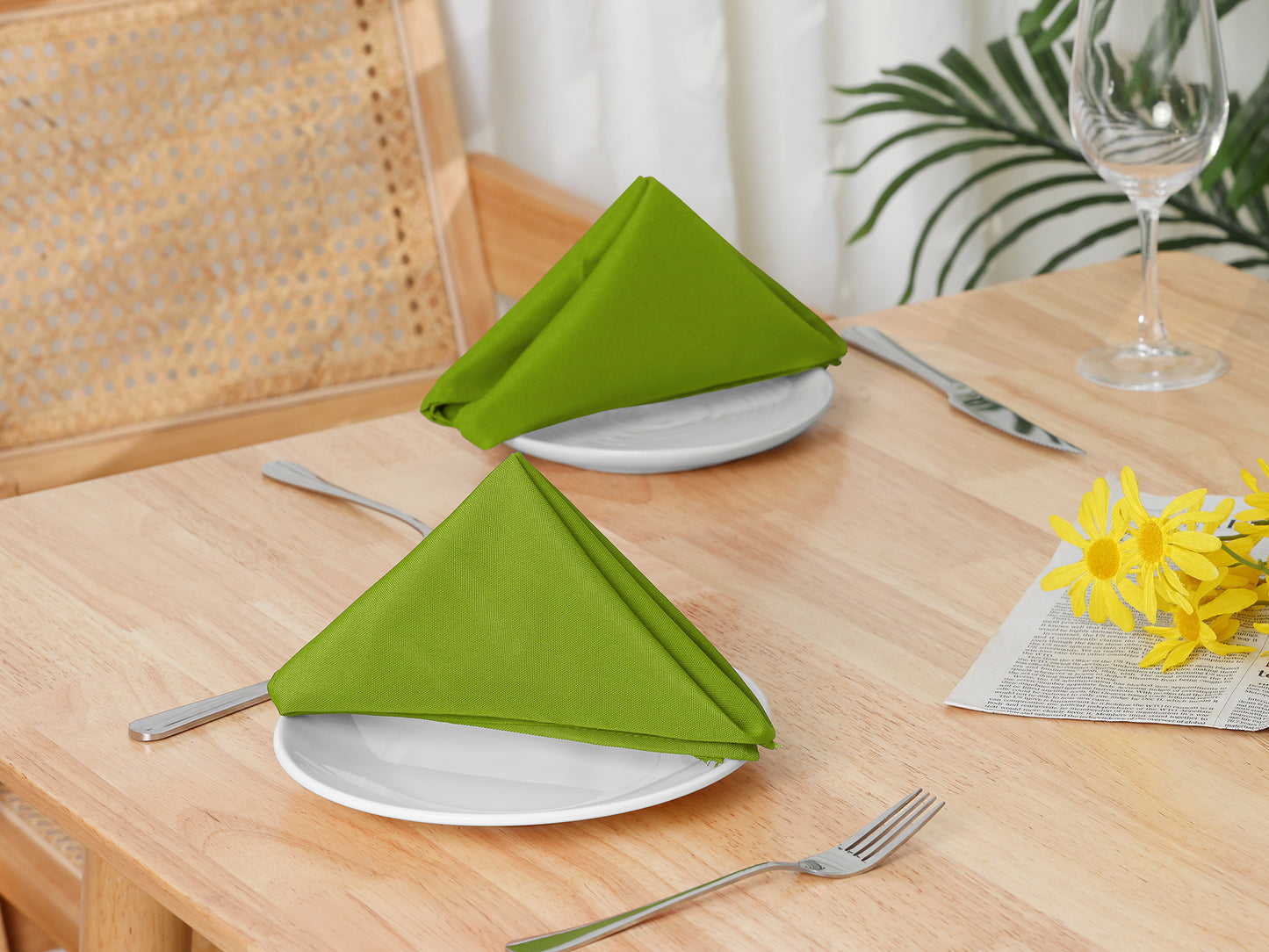 6 Pack Polyester Napkins, Good Choice of Napkins for Wedding Restaurant Cocktail Party 18*18in