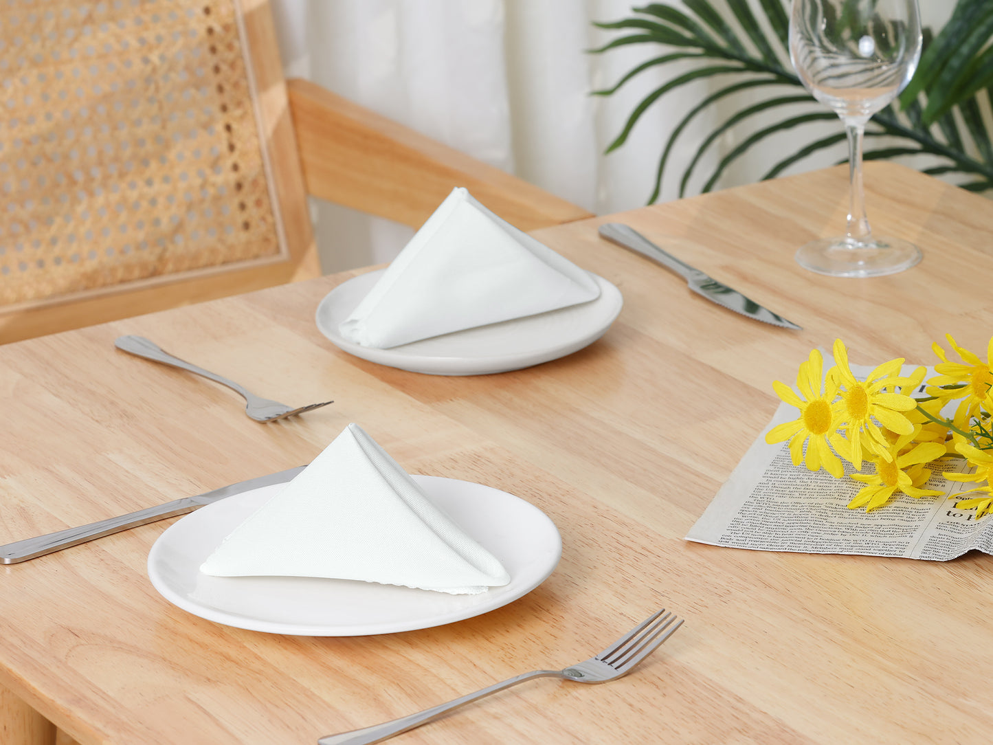 12 Pack Polyester Cloth Napkins, Great Napkins for Parties Weddings 12*12in