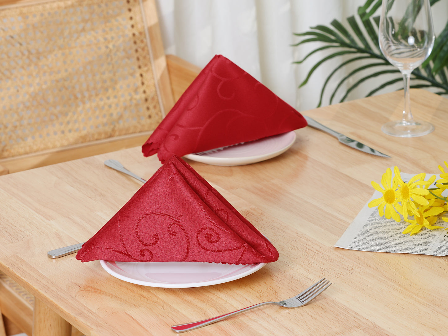 12 Pack Silky Cloth Napkins, Satin Napkins for Weddings Dinner Party Decoration 19*19in