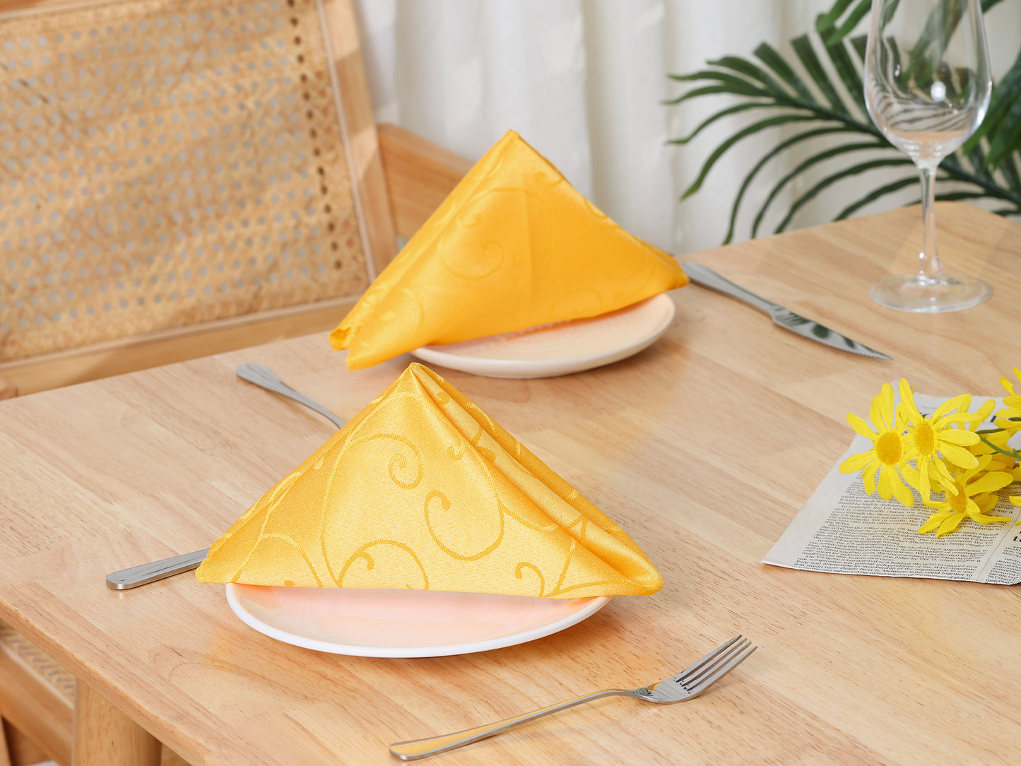 12 Pack Silky Cloth Napkins, Satin Napkins for Weddings Dinner Party Decoration 19*19in