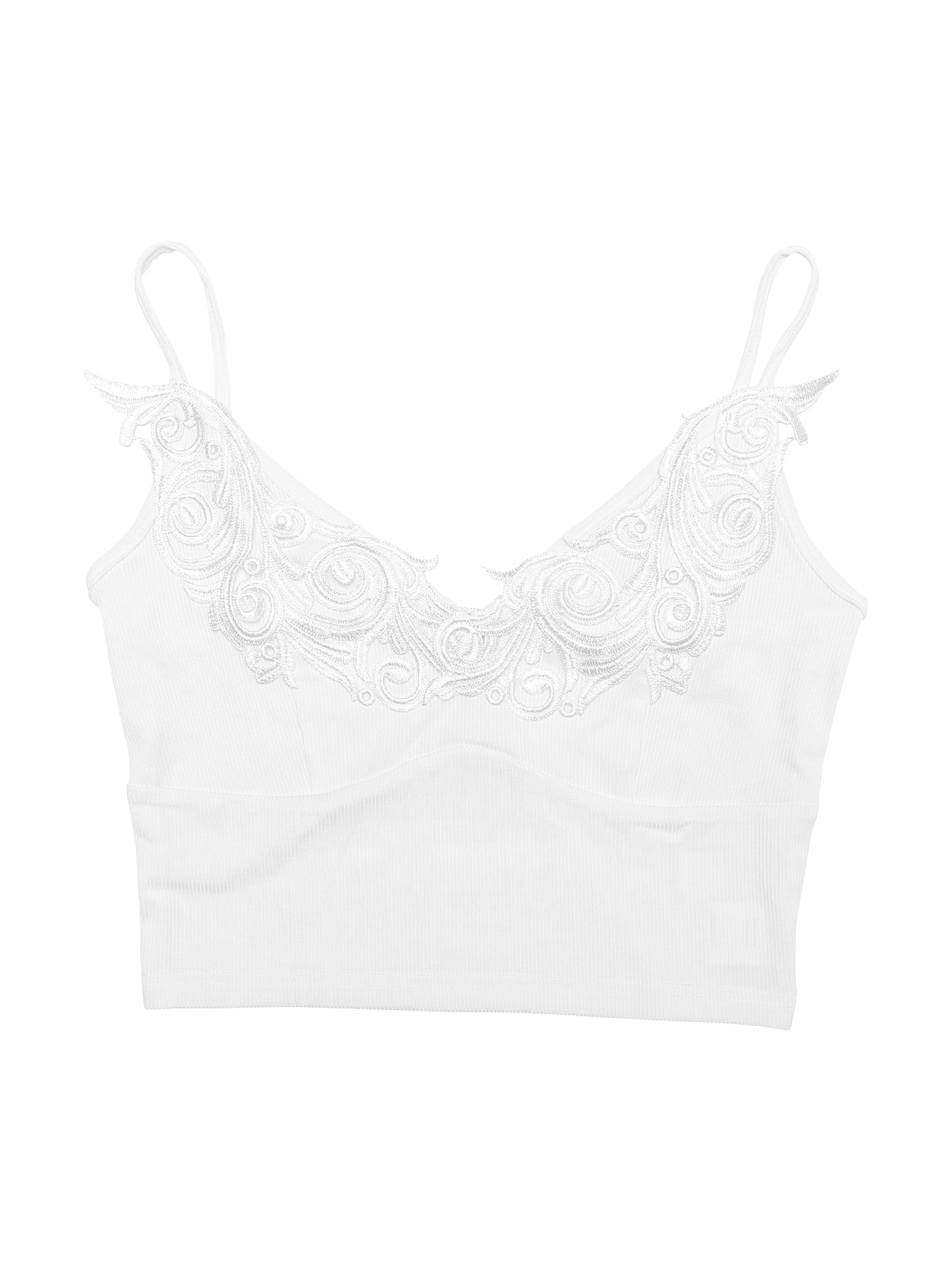 Women's Summer Party Spaghetti Strap Knit Cropped Tank Sleeveless Cami Top