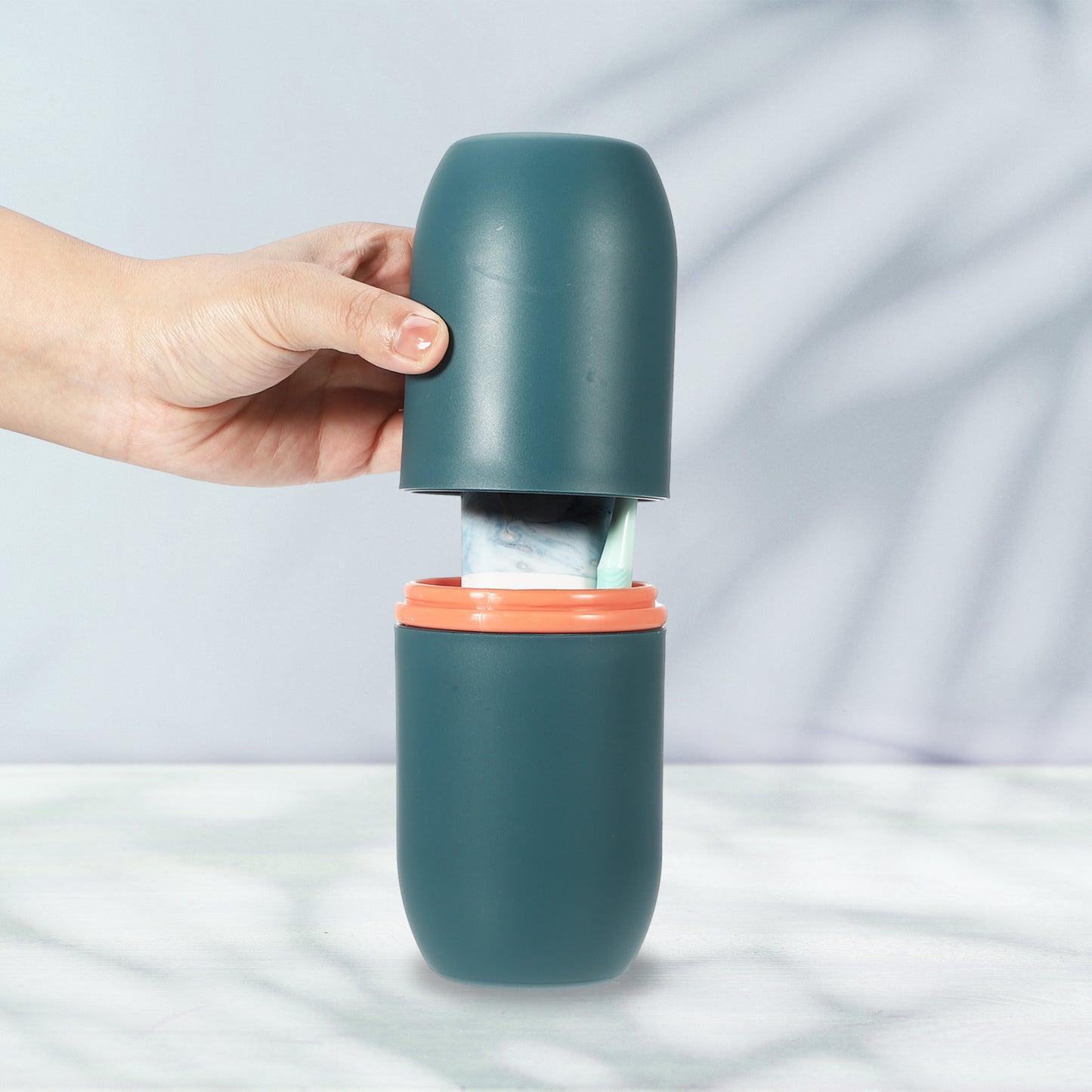 Lightweight Traveling Toothbrush Holders Case, 7.87"x2.87" Green