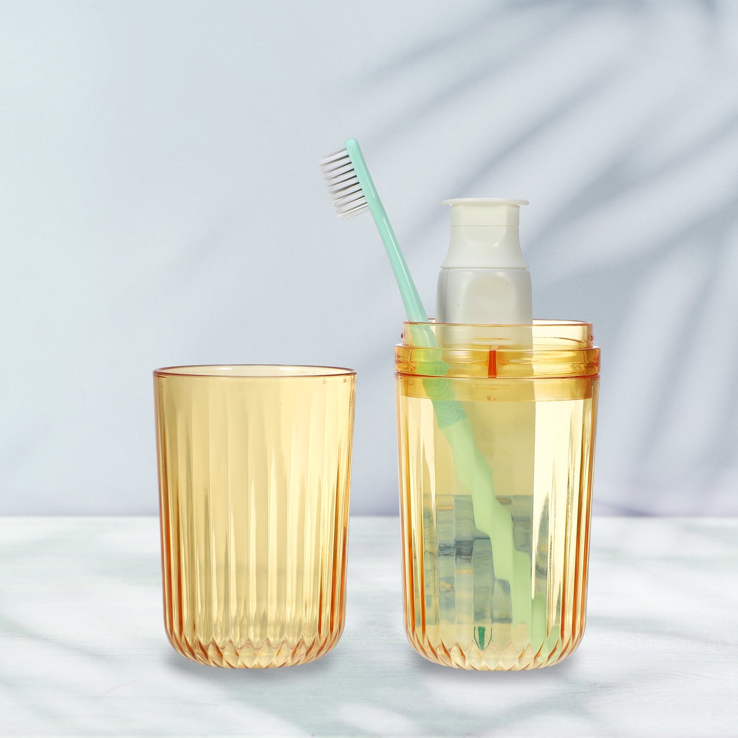 Clear Toothbrush Case for Travel Business, 8.27"x2.76" Orange