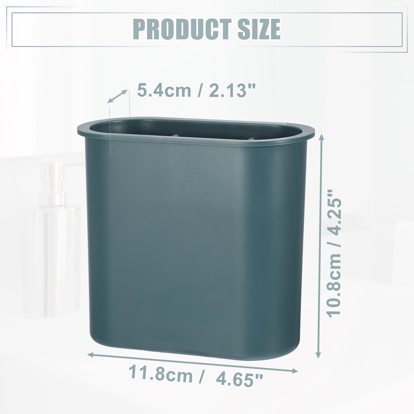 Soporte autoadhesivo de pared para cepillos de dientes, para baño, 12,7 x 5,4 x 10,8 cm, azul oscuro