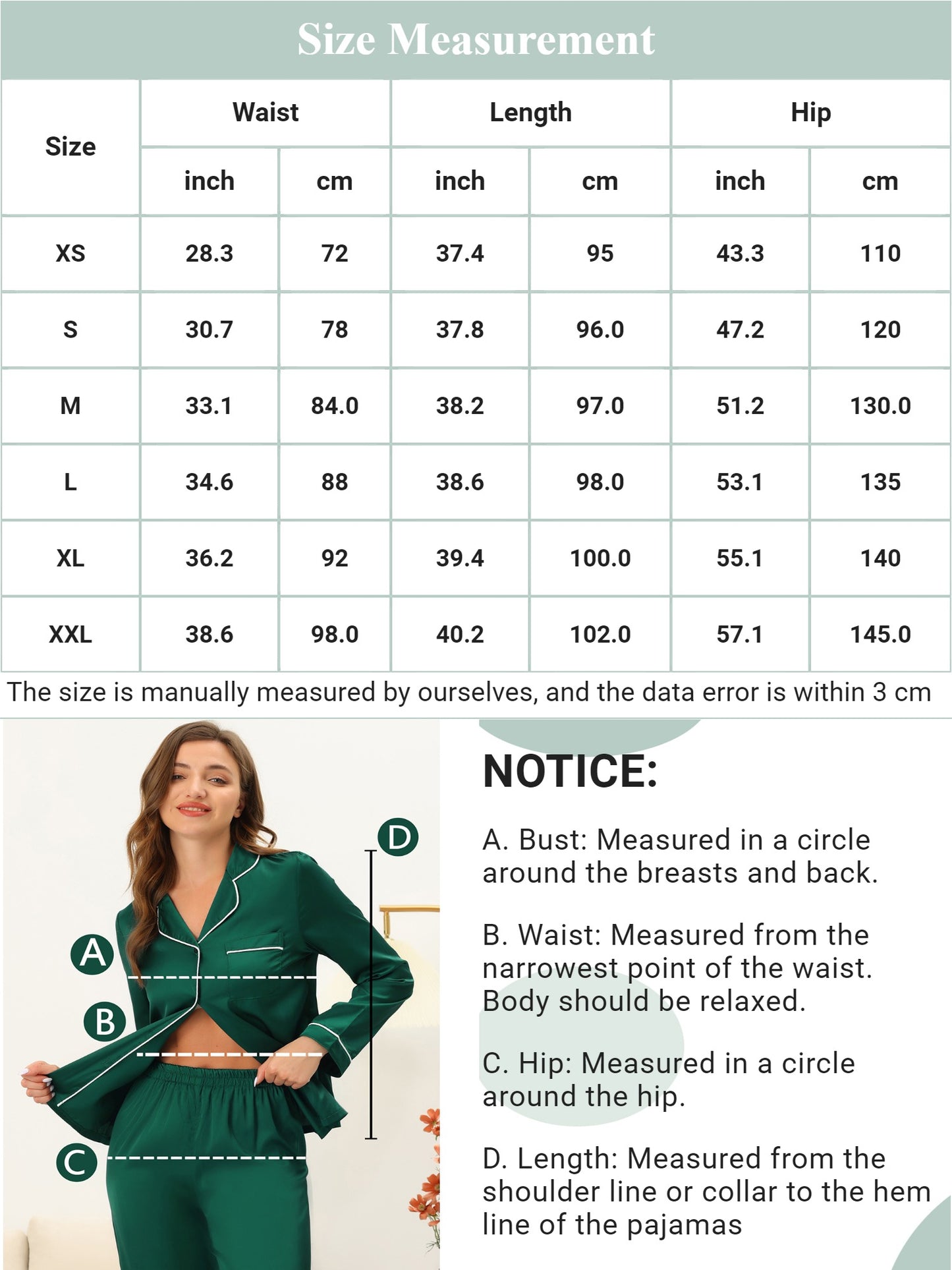 Women's Cotton Sleep Pants Elastic Waist Wide-Leg Straight Pants Sleepwear with Pockets