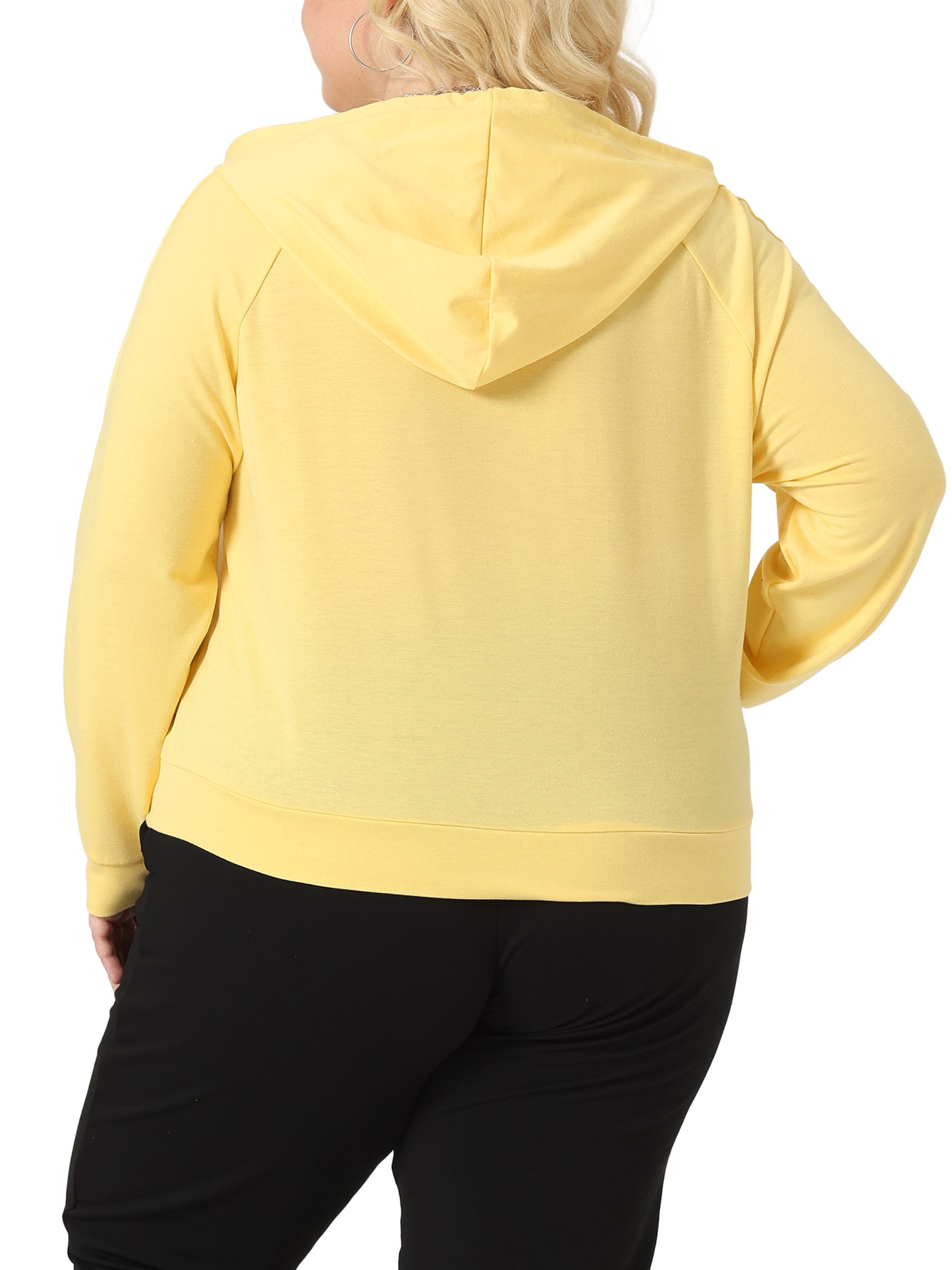 Women Plus Size Hoodies Button Collar Drawstring Hoodies Pullover Sweatshirts Top