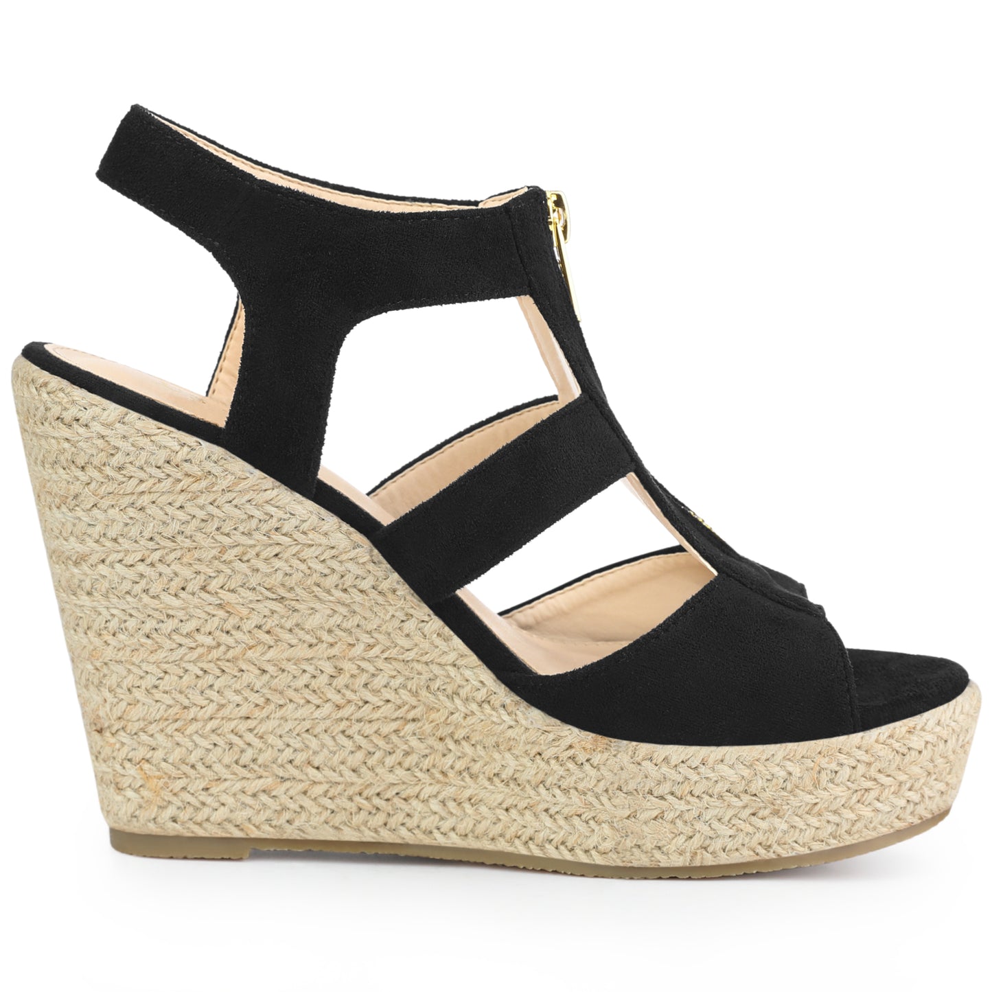 Women's Wedges Zipper Sandals Platform Wedges Heels Sandals