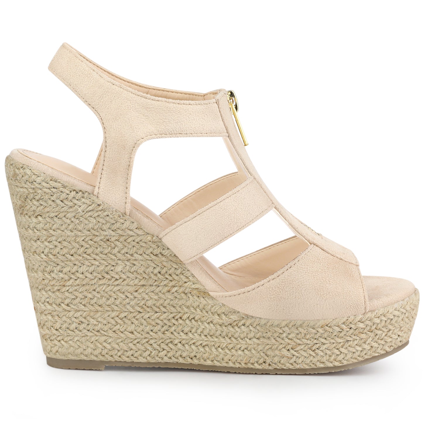 Women's Wedges Zipper Sandals Platform Wedges Heels Sandals