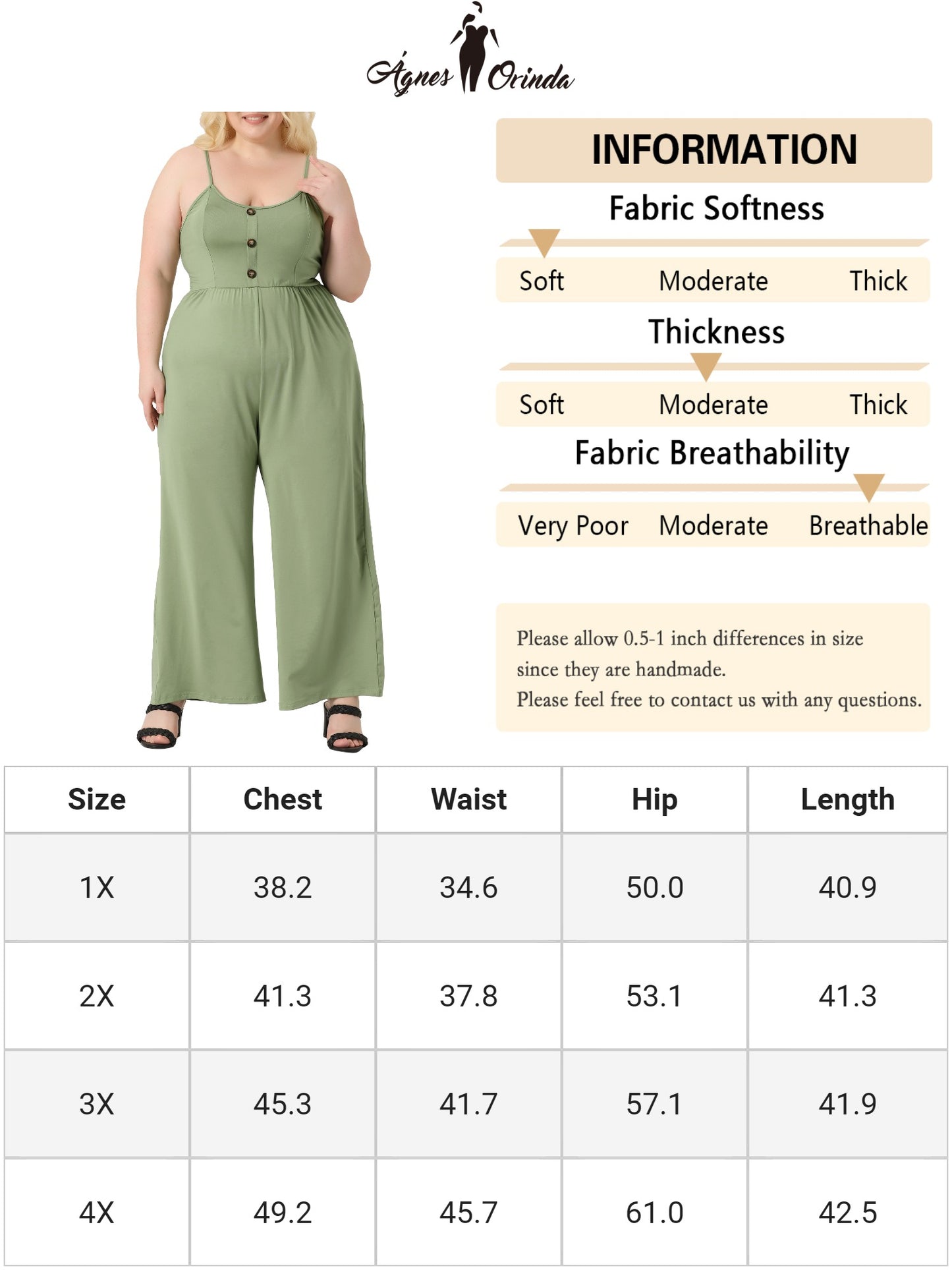 Women Plus Size Overalls Romper Wide Leg Pant Sleeveless Jumpsuit