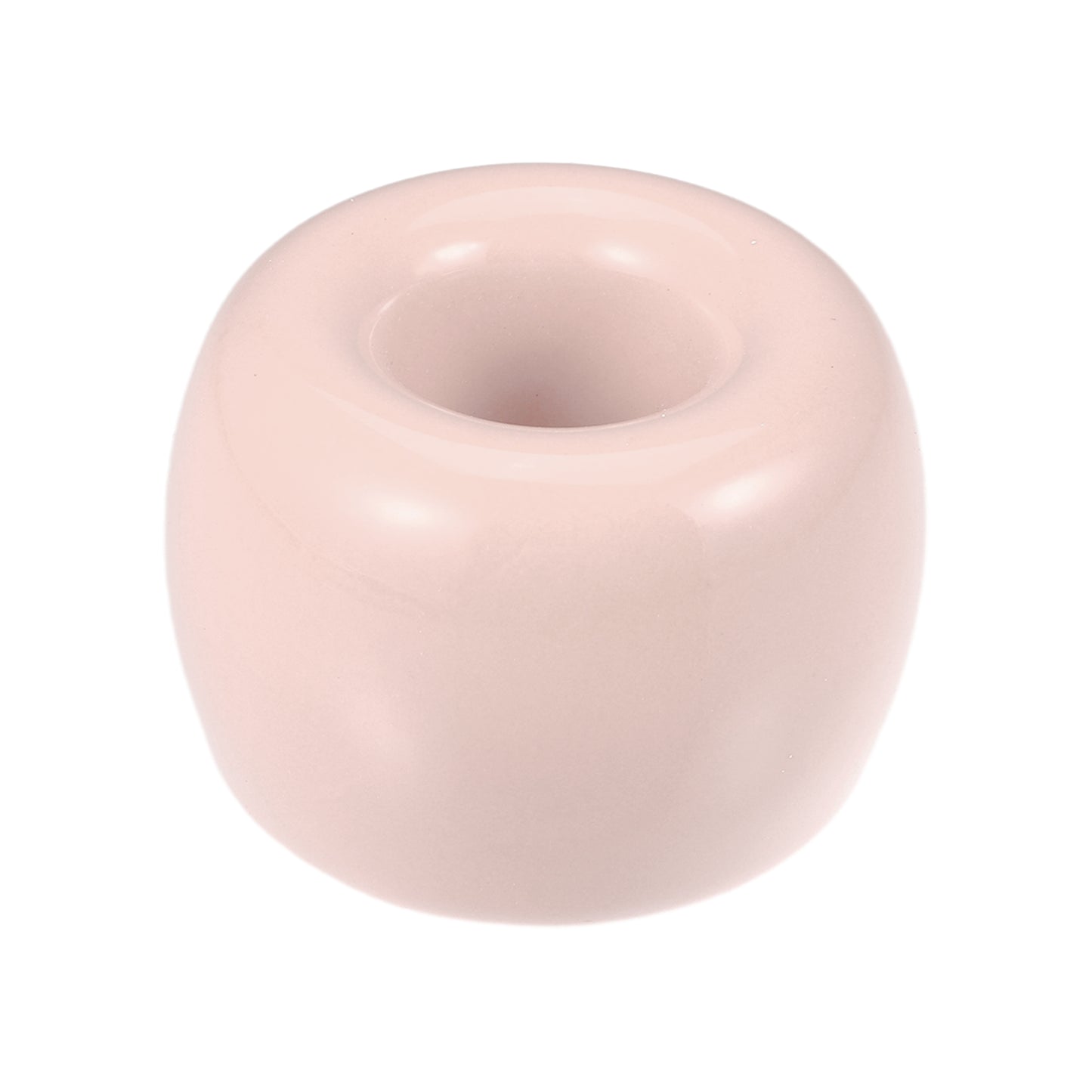 Mini portacepillos de dientes redondo de cerámica para baño, 4,25 x 3 cm, color rosa