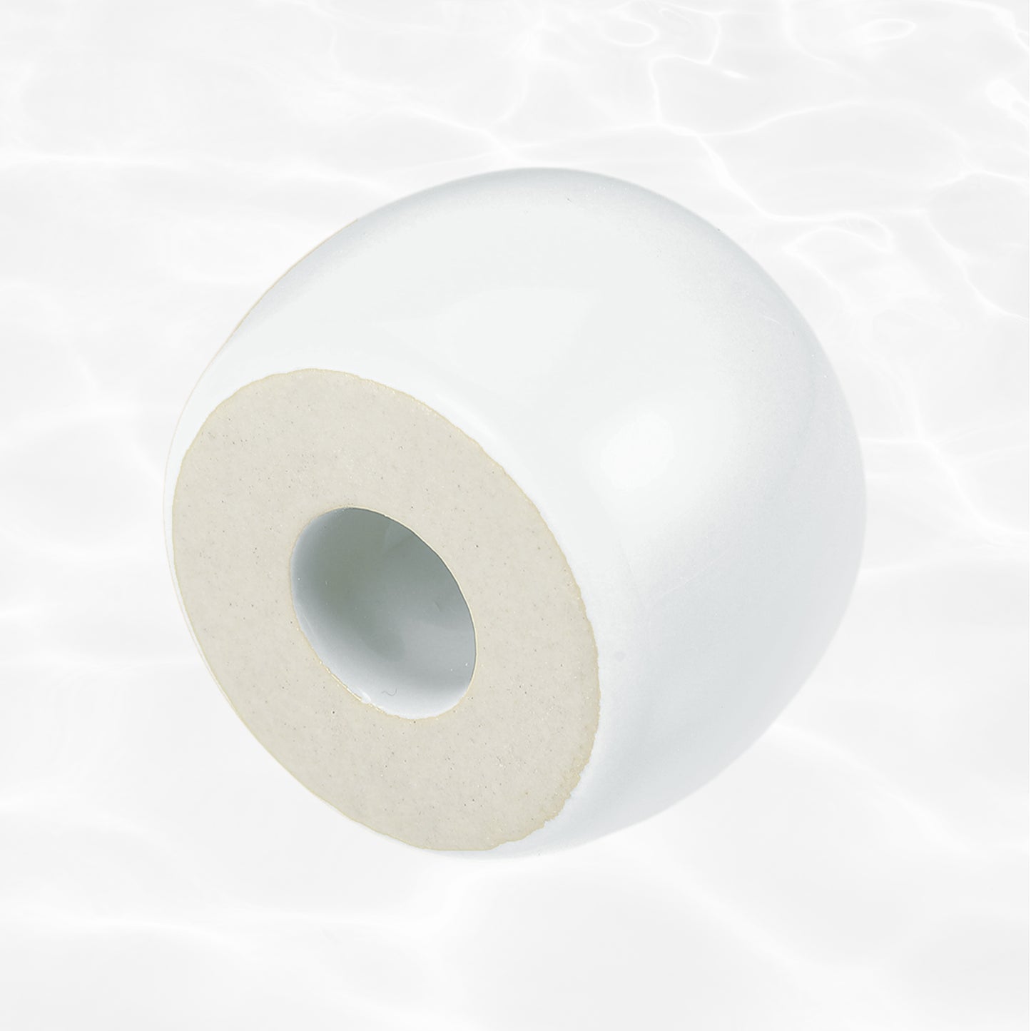 Round Mini Ceramic Toothbrush Holder for Bathroom, 1.65"x1.18" White