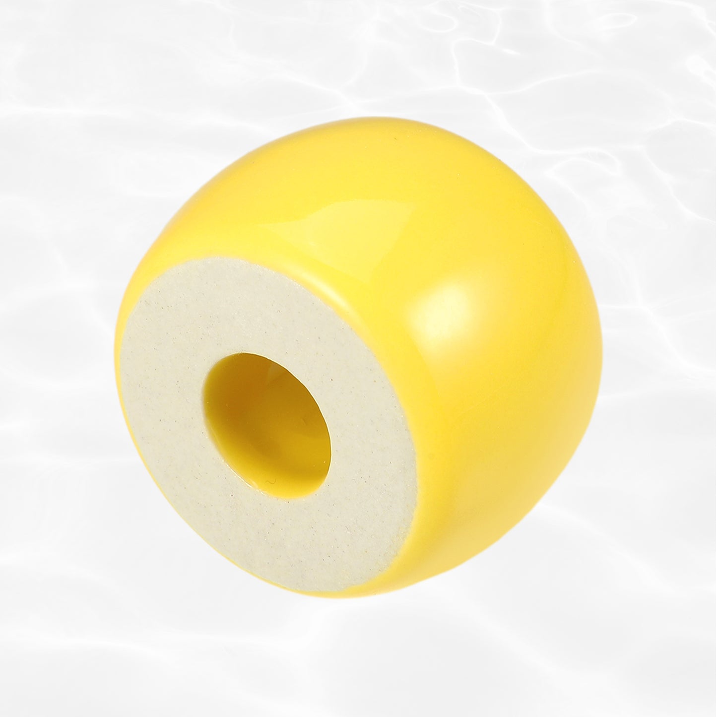 Round Mini Ceramic Toothbrush Holder for Bathroom, 1.65"x1.18" Yellow