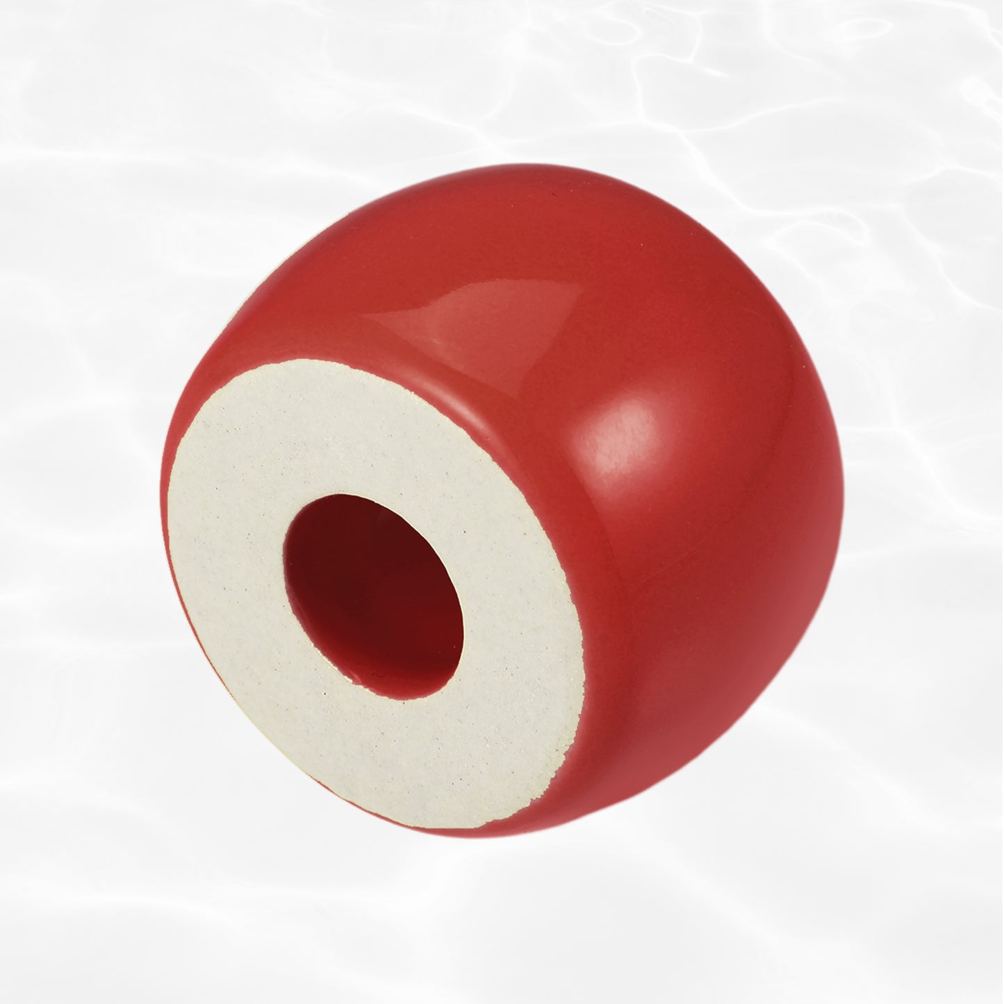 Round Mini Ceramic Toothbrush Holder for Bathroom, 1.65"x1.18" Red