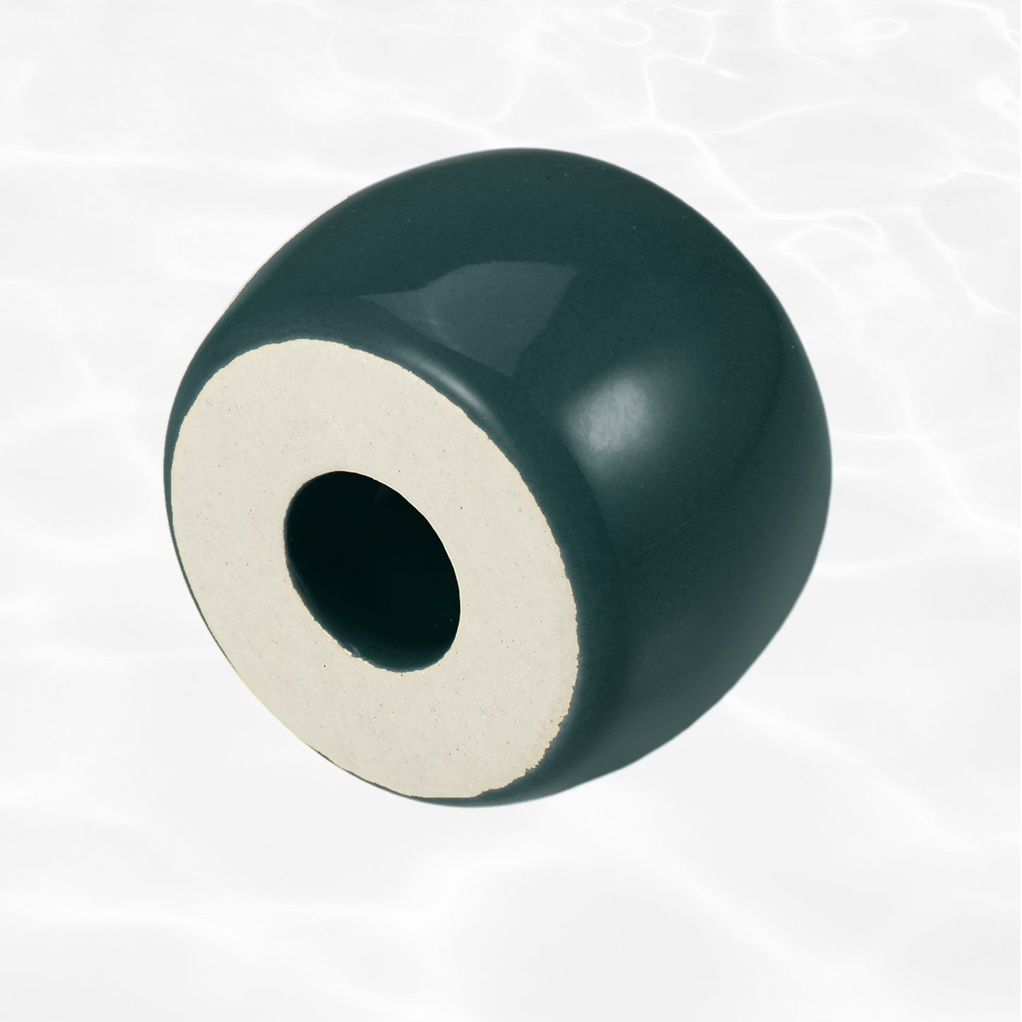 Round Mini Ceramic Toothbrush Holder for Bathroom, 1.65"x1.18" Dark Green