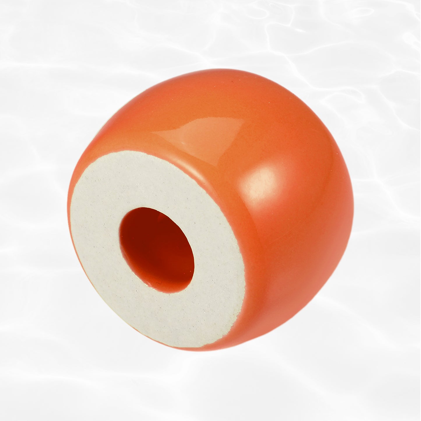 Round Mini Ceramic Toothbrush Holder for Bathroom, 1.65"x1.18" Orange