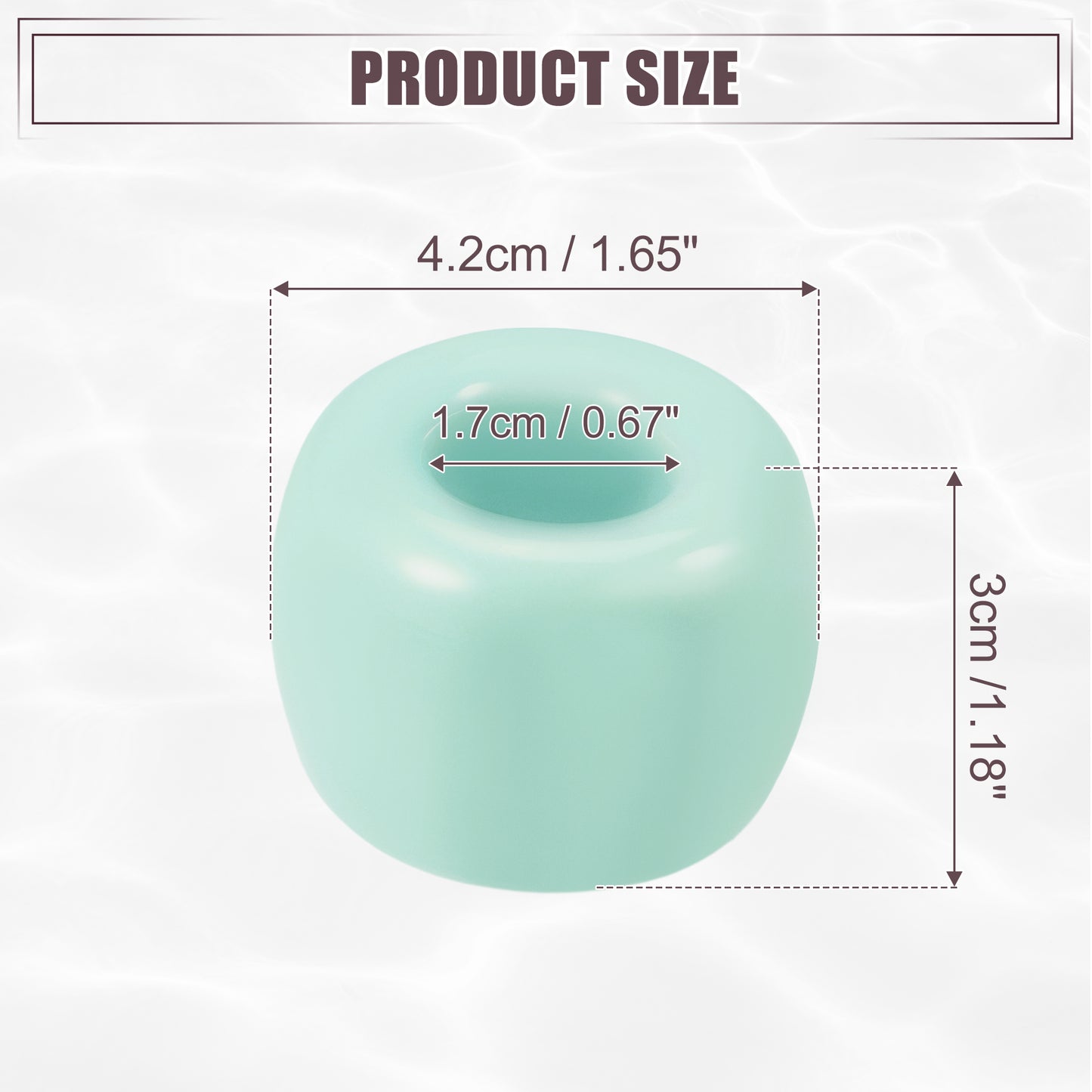 Round Mini Ceramic Toothbrush Holder for Bathroom, 1.65"x1.18" Green