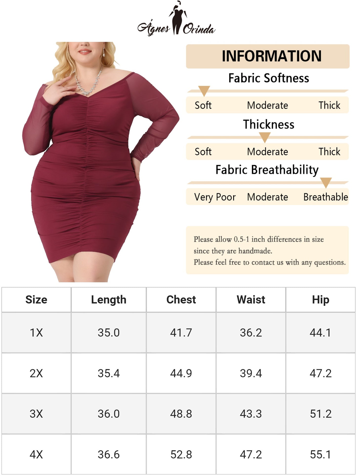 Women Plus Size Sexy Elegant Off Shoulder Mesh Long Sleeve Ruched Party Cocktail Bodycon Dress