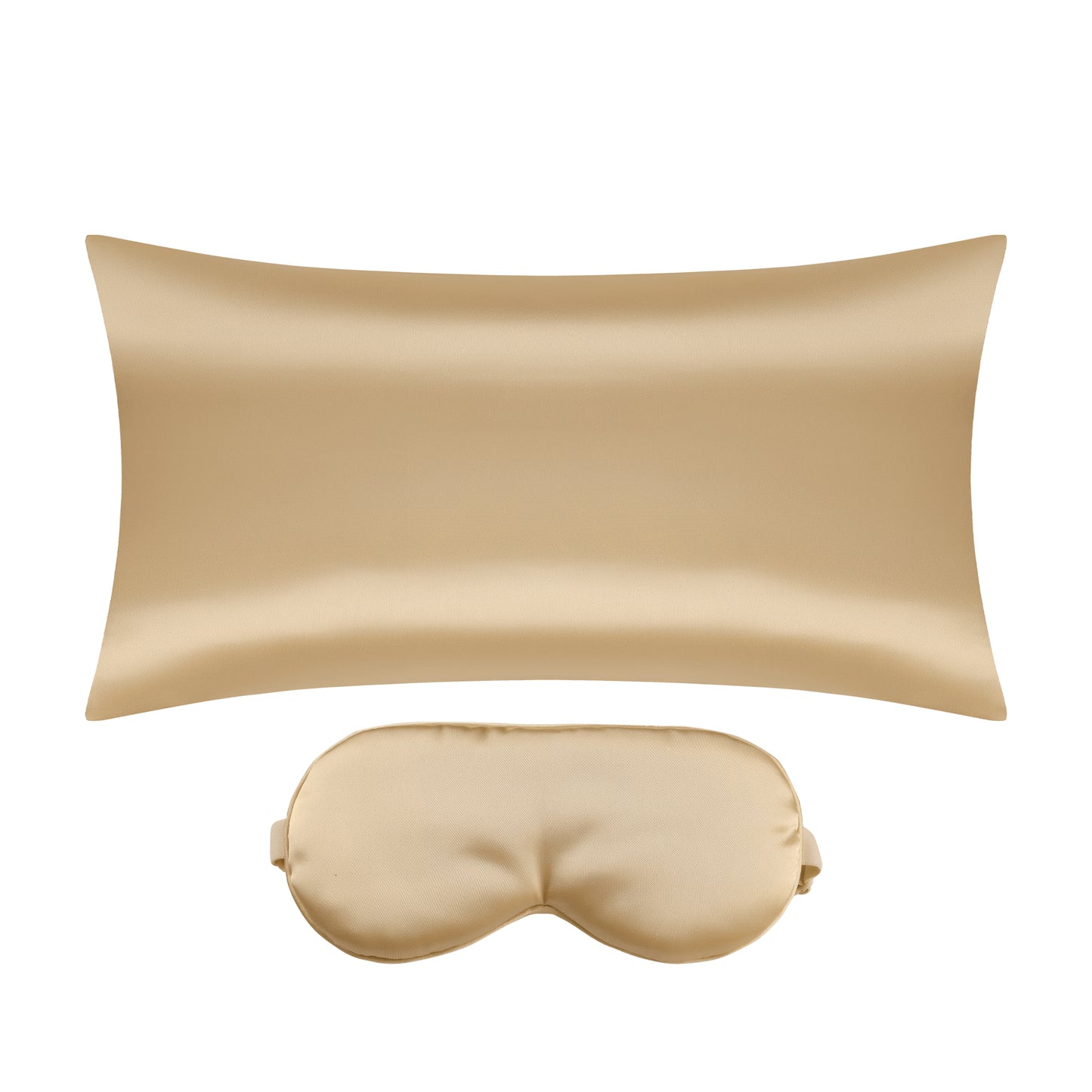 Satin Pillowcase with 1 Pcs for Hair and Skin with Hidden Zipper, Breathable Pillow Case Sleep Mask