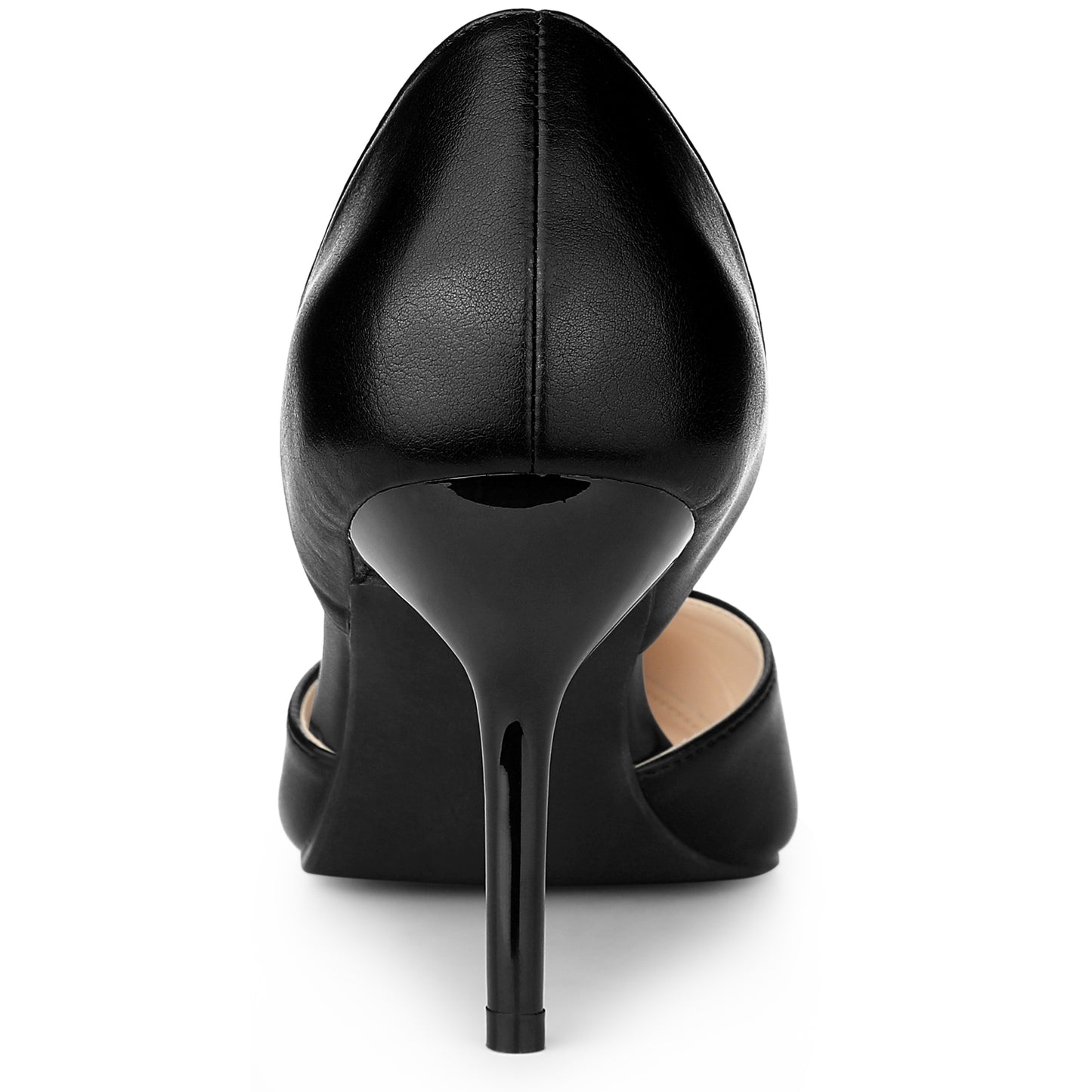 Zapatos de vestir de tacón alto y aguja con punta cerrada y sin cordones para mujer
