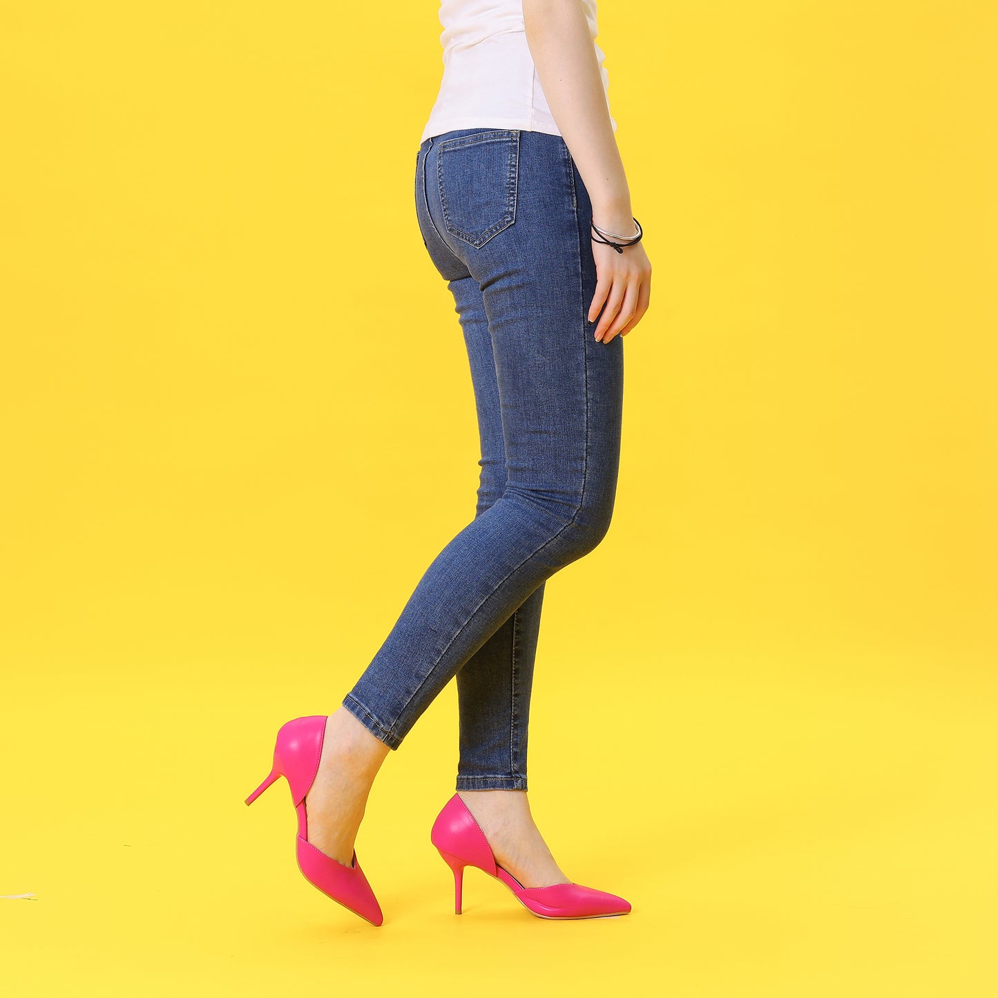 Zapatos de vestir de tacón alto y aguja con punta cerrada y sin cordones para mujer