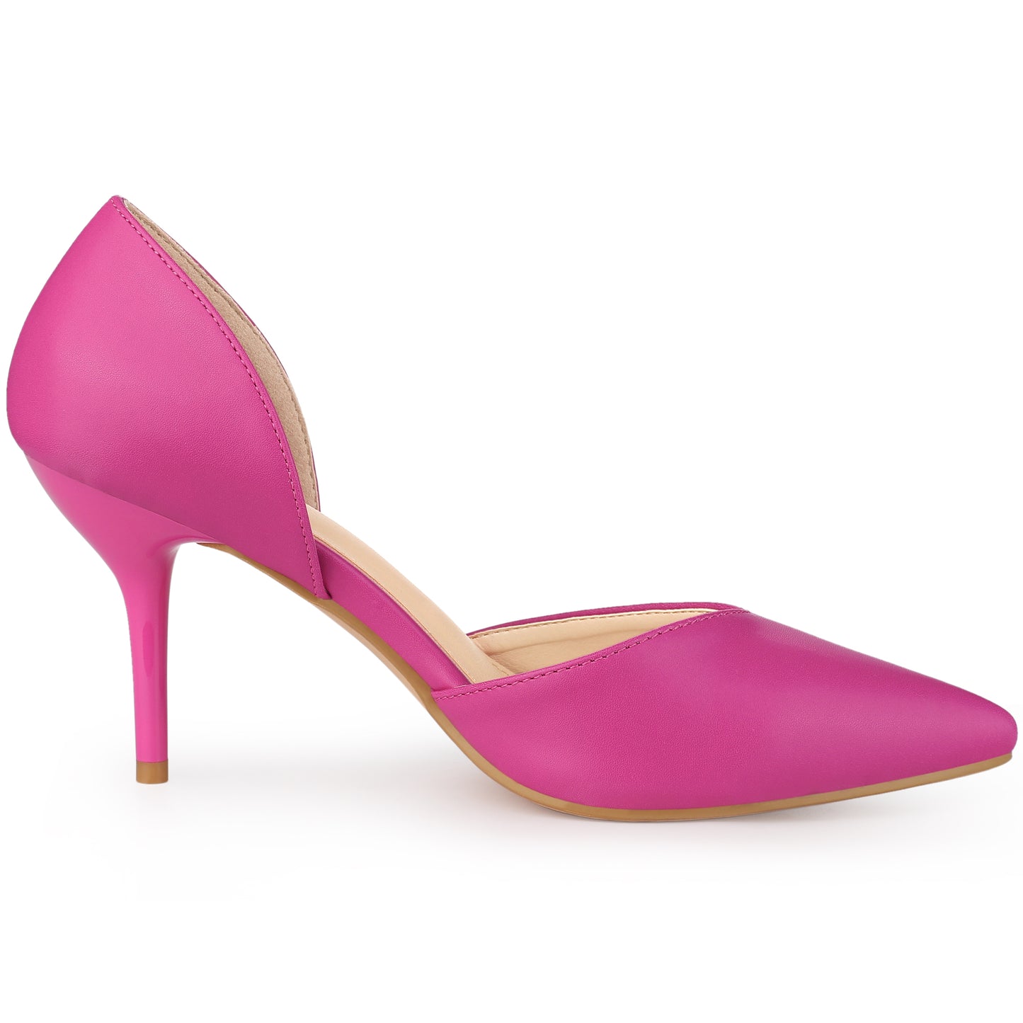 Zapatos de vestir de tacón alto y aguja con punta cerrada y sin cordones para mujer