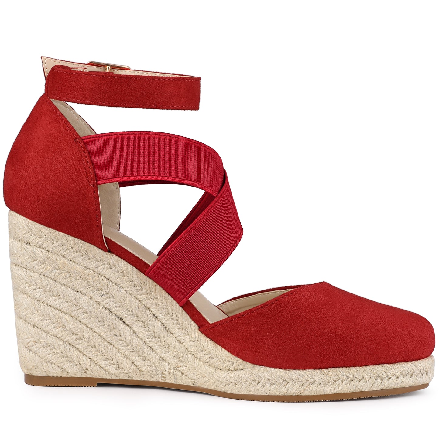Women's Espadrilles Closed Toe Wedges Heels Sandals
