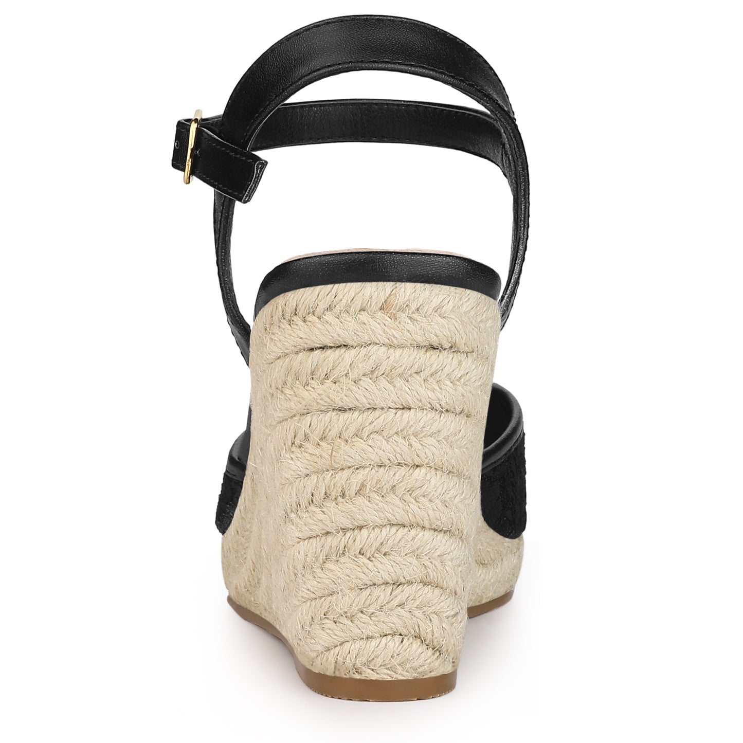 Women's Closed Toe Platform Espadrilles Lace Wedge Heel Sandals