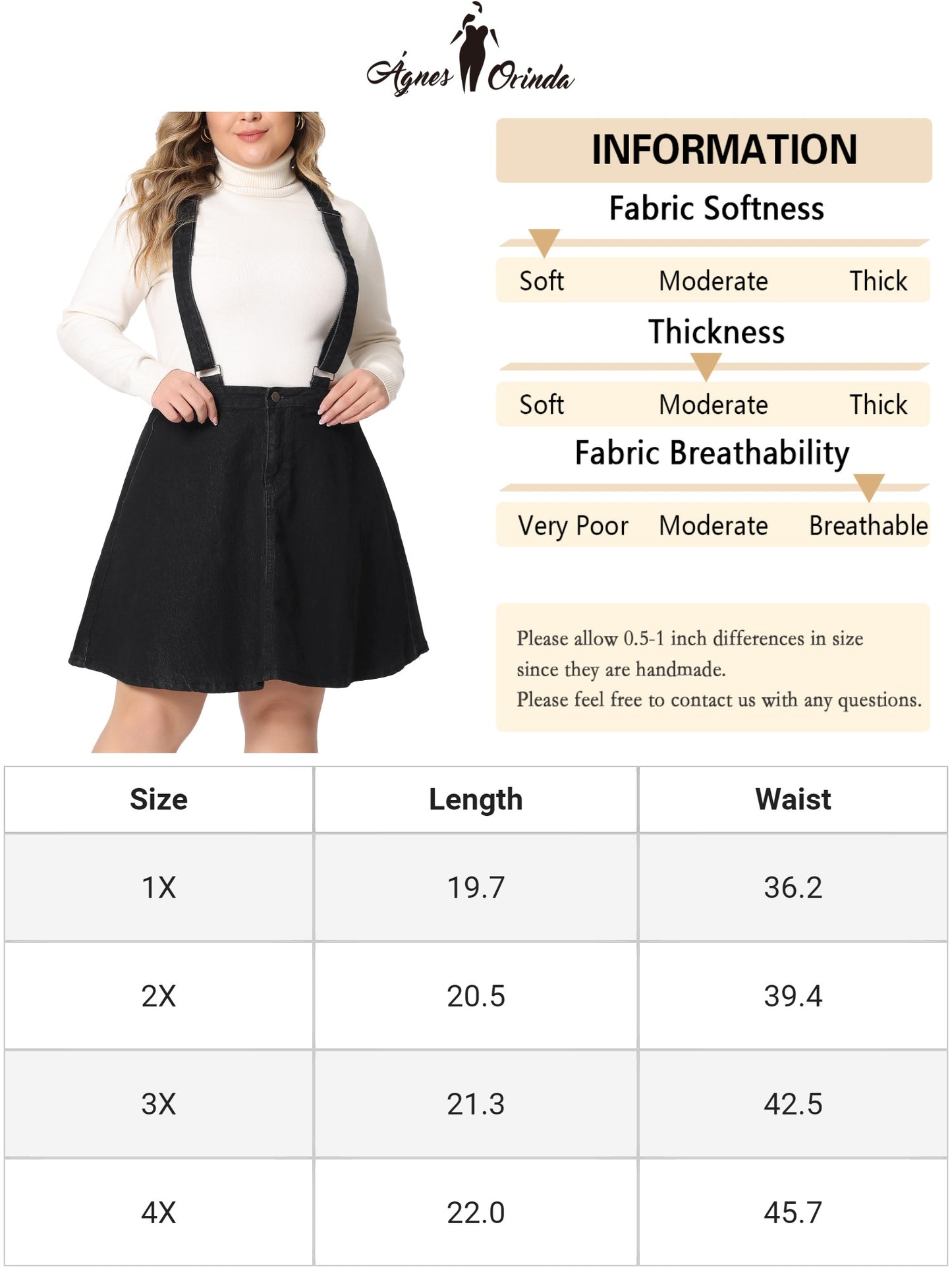Women Plus Size Suspender Skirt Adjustable Strap Braces Mini Denim Overalls Dress