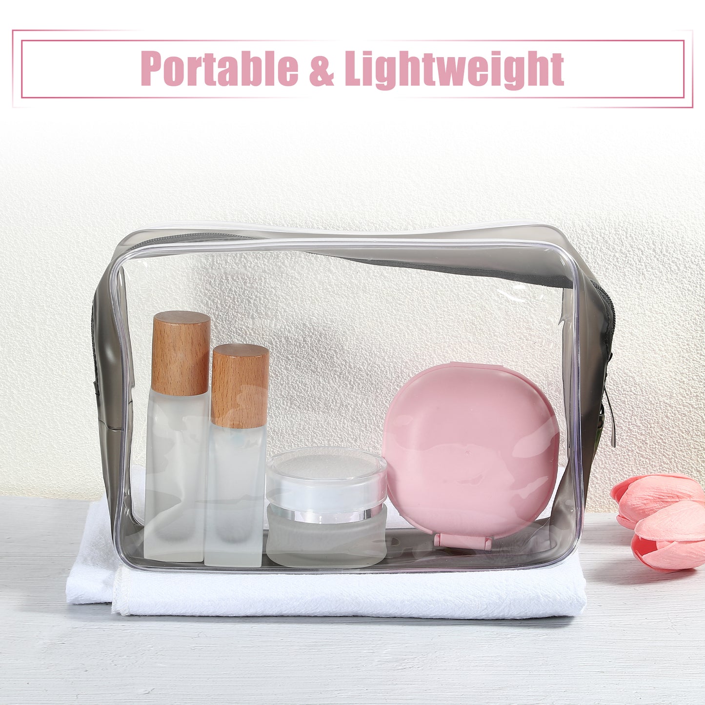 Travel Soap Dish, Plastic Portable Soap Box 3.58"x3.46" Pink