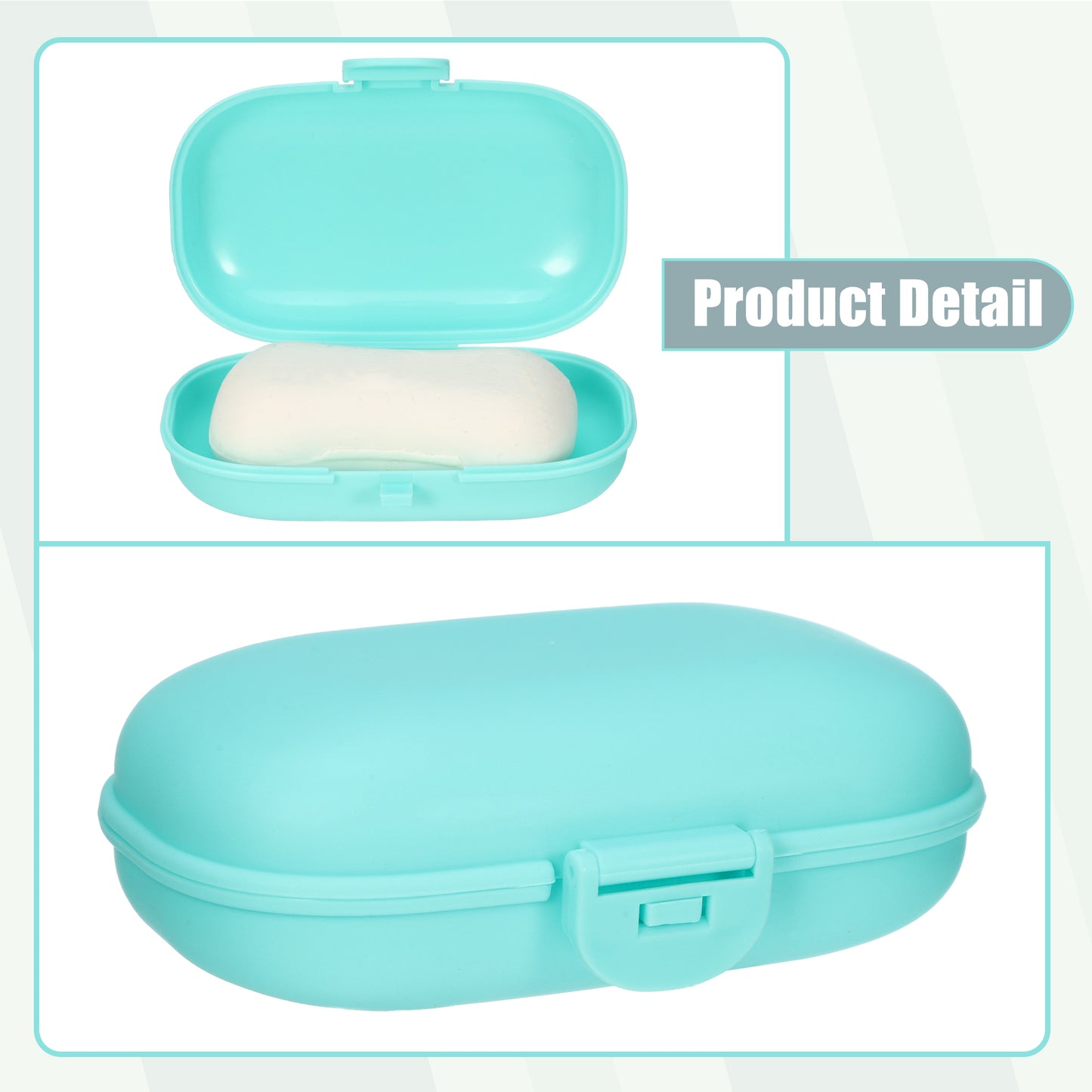 Travel Soap Dish, Plastic Portable Soap Box Box 4.80"x3.07" Blue