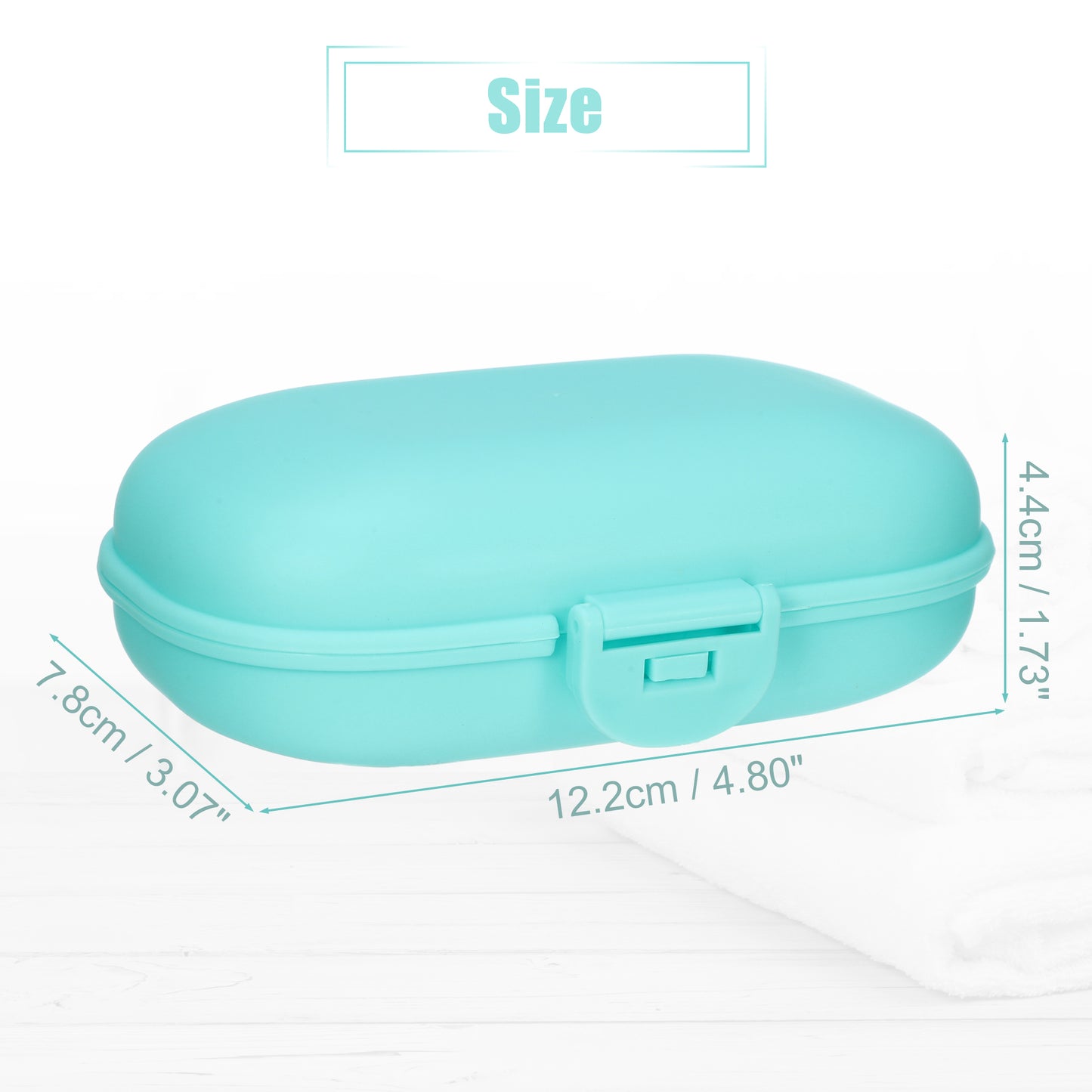 Travel Soap Dish, Plastic Portable Soap Box Box 4.80"x3.07" Blue